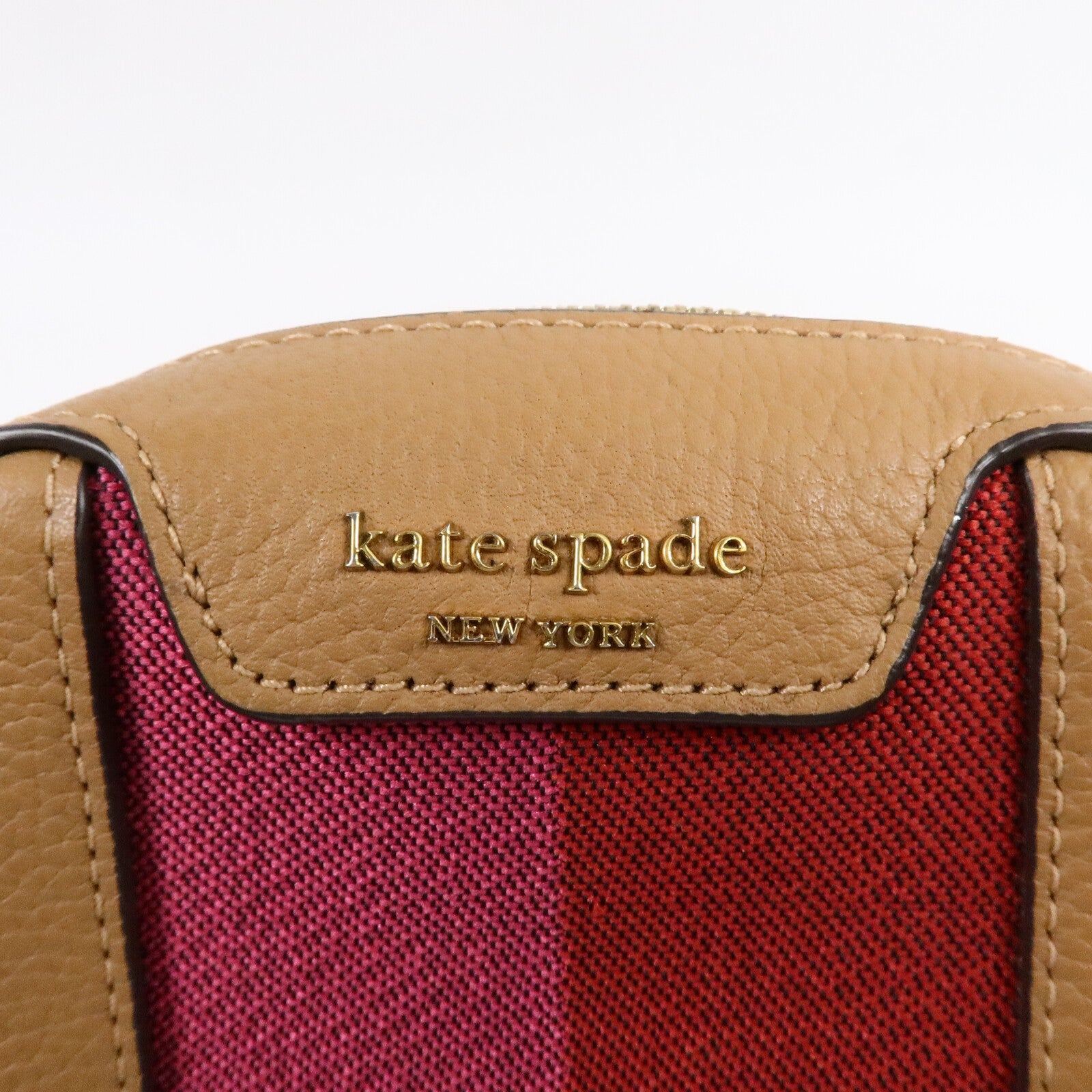 Kate Spade 皮革/提花織布Racing Stripe Addy Medium Dome肩背袋