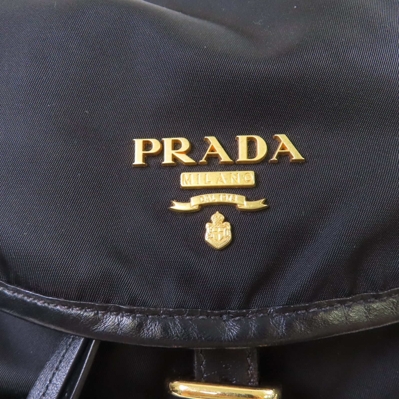 PRADA 尼龍Small Re-Nylon Backpack金扣背包黑色