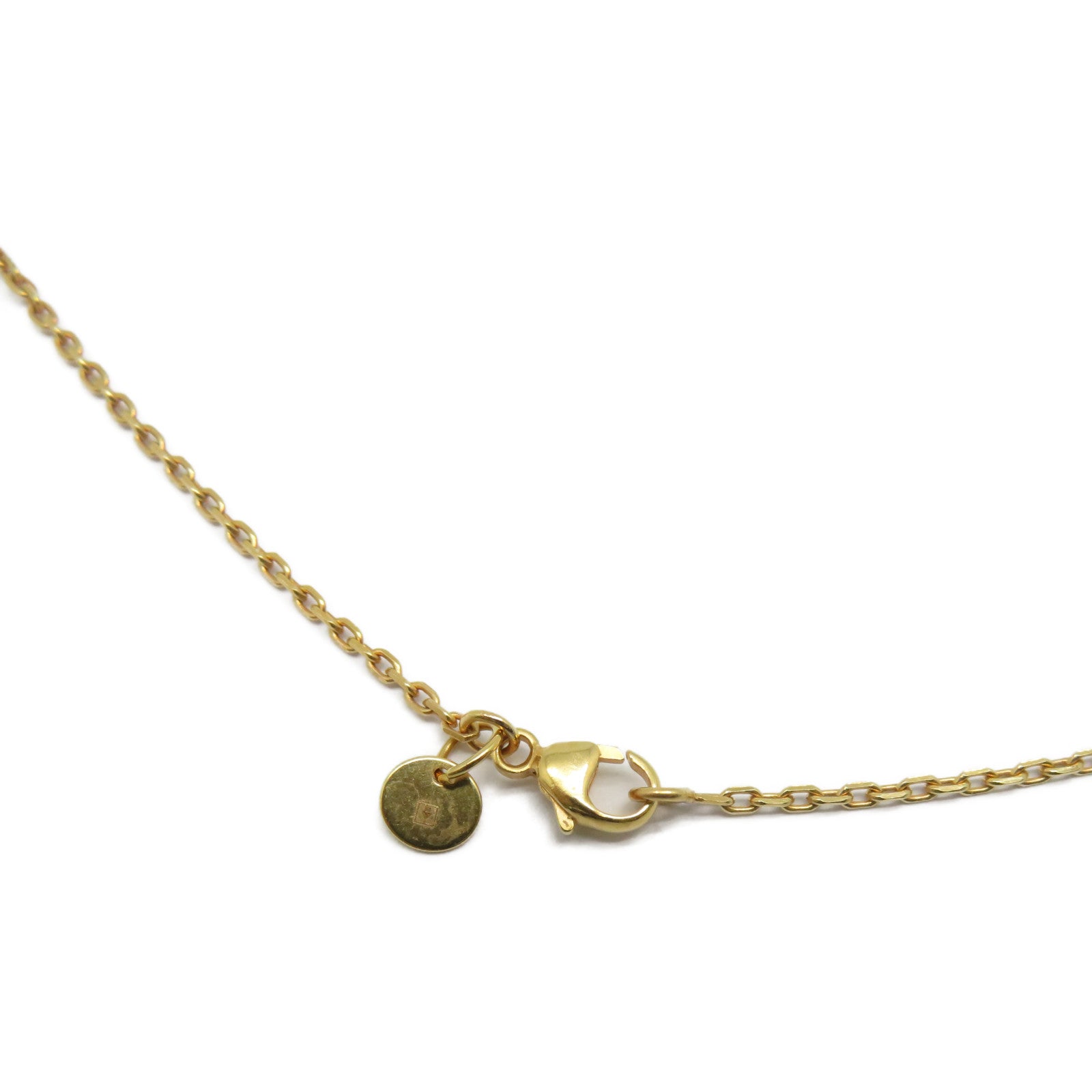 HERMES 【激減優惠】Swift皮革/金屬As de Coeur Pendant項鍊白色/金色