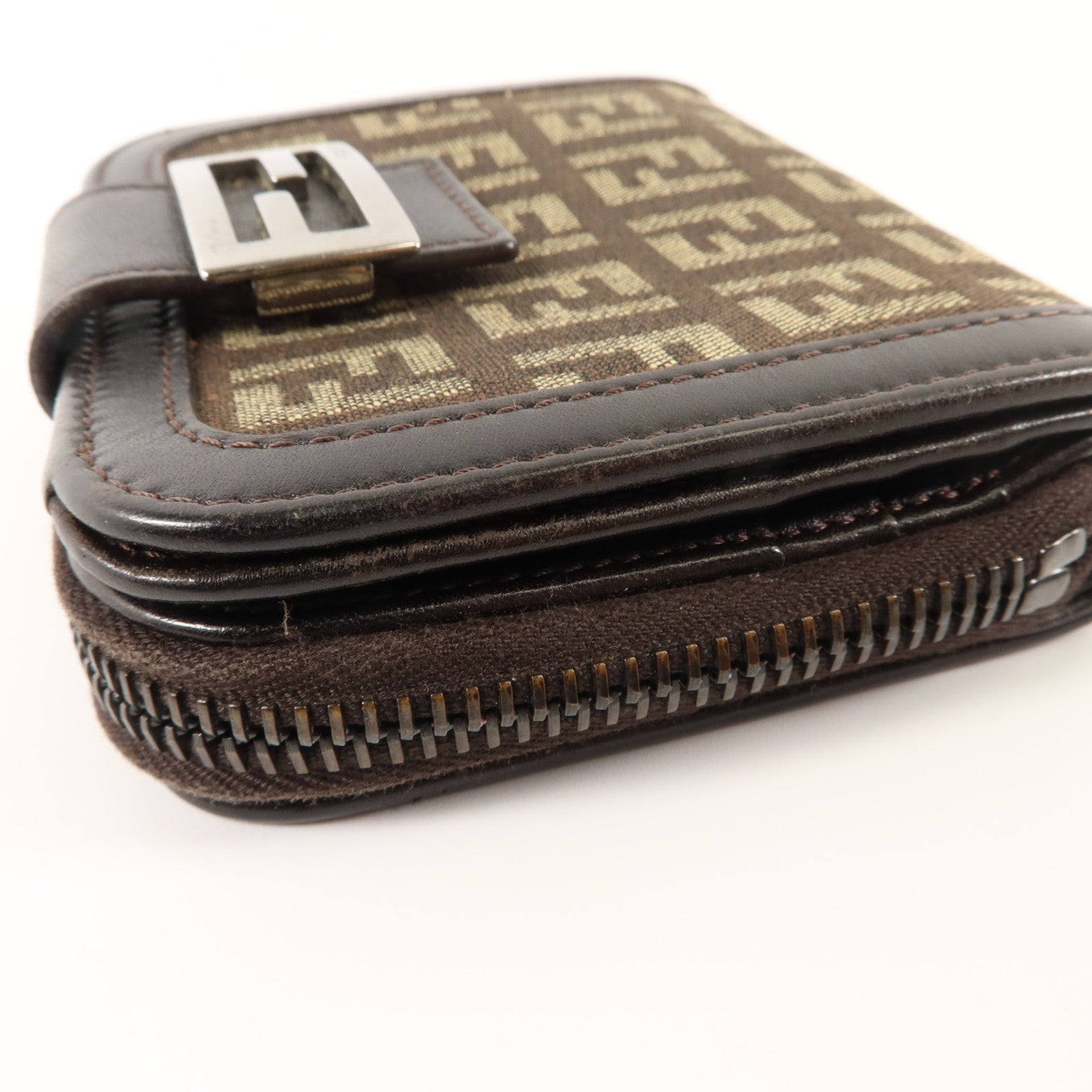 FENDI 帆布Bifold Wallet銀扣錢包