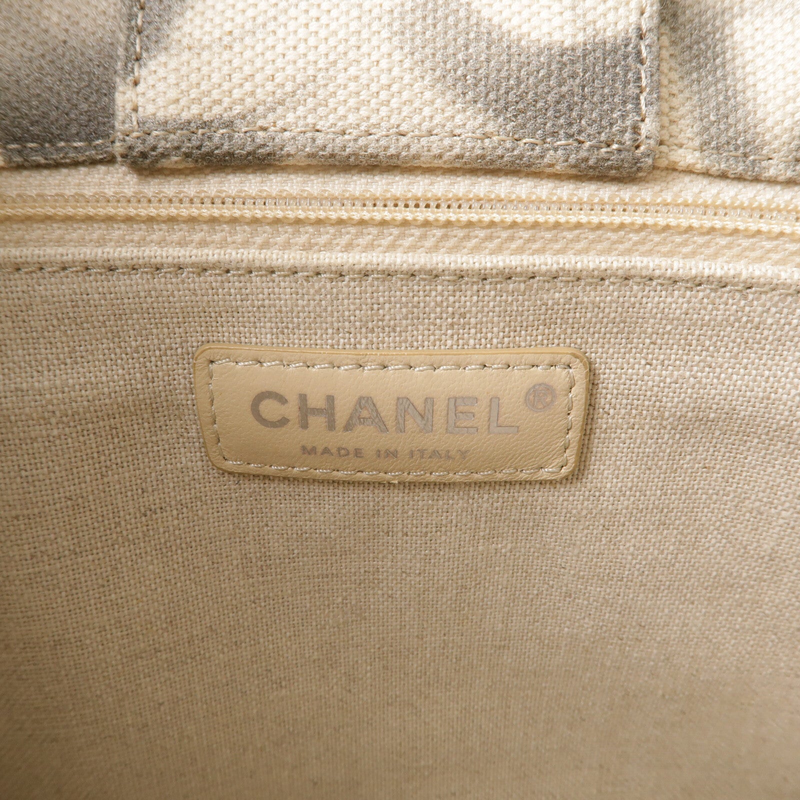 CHANEL 帆布Iliad Shopping Tote手挽肩背兩用袋