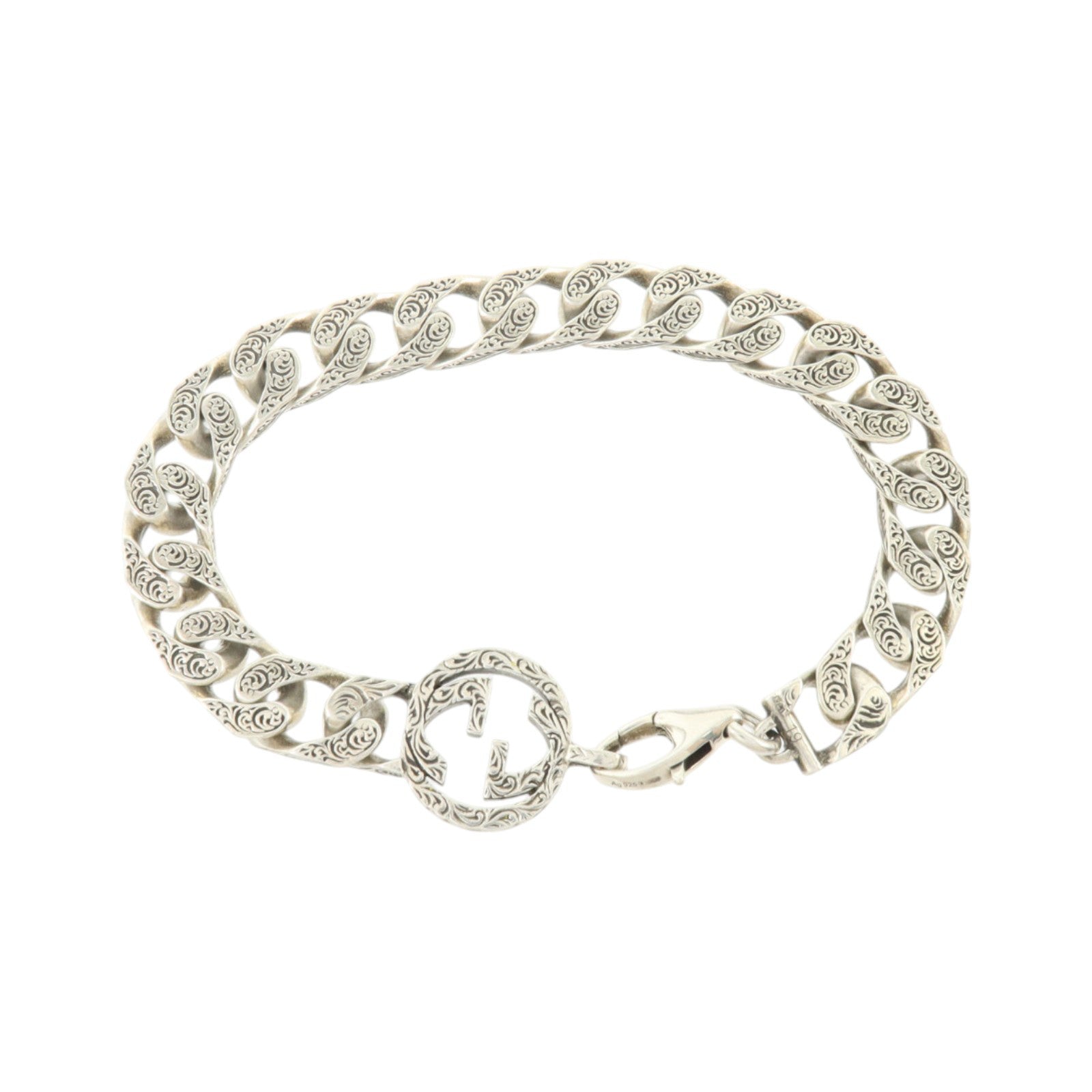 GUCCI 925純銀Interlocking Chain Bracelet手鏈