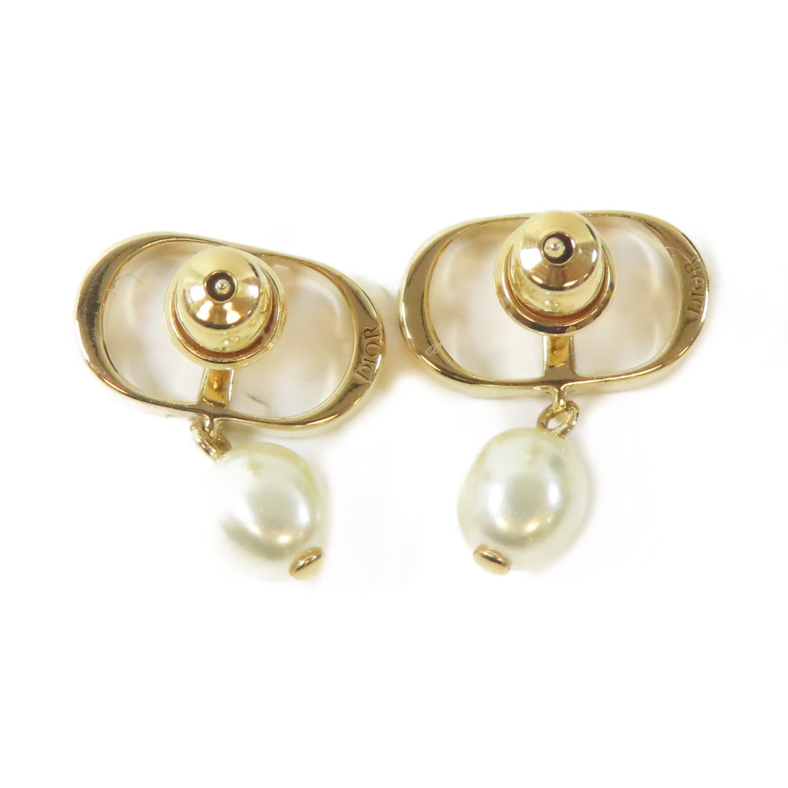 Dior 金屬Pierced Earring耳環金色