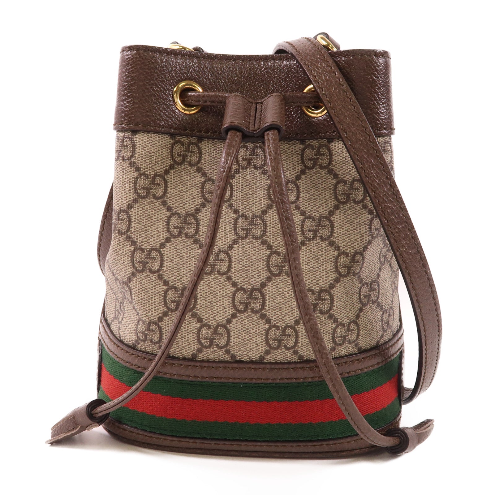 GUCCI 塗層帆布Ophidia Bucket Bag肩背袋