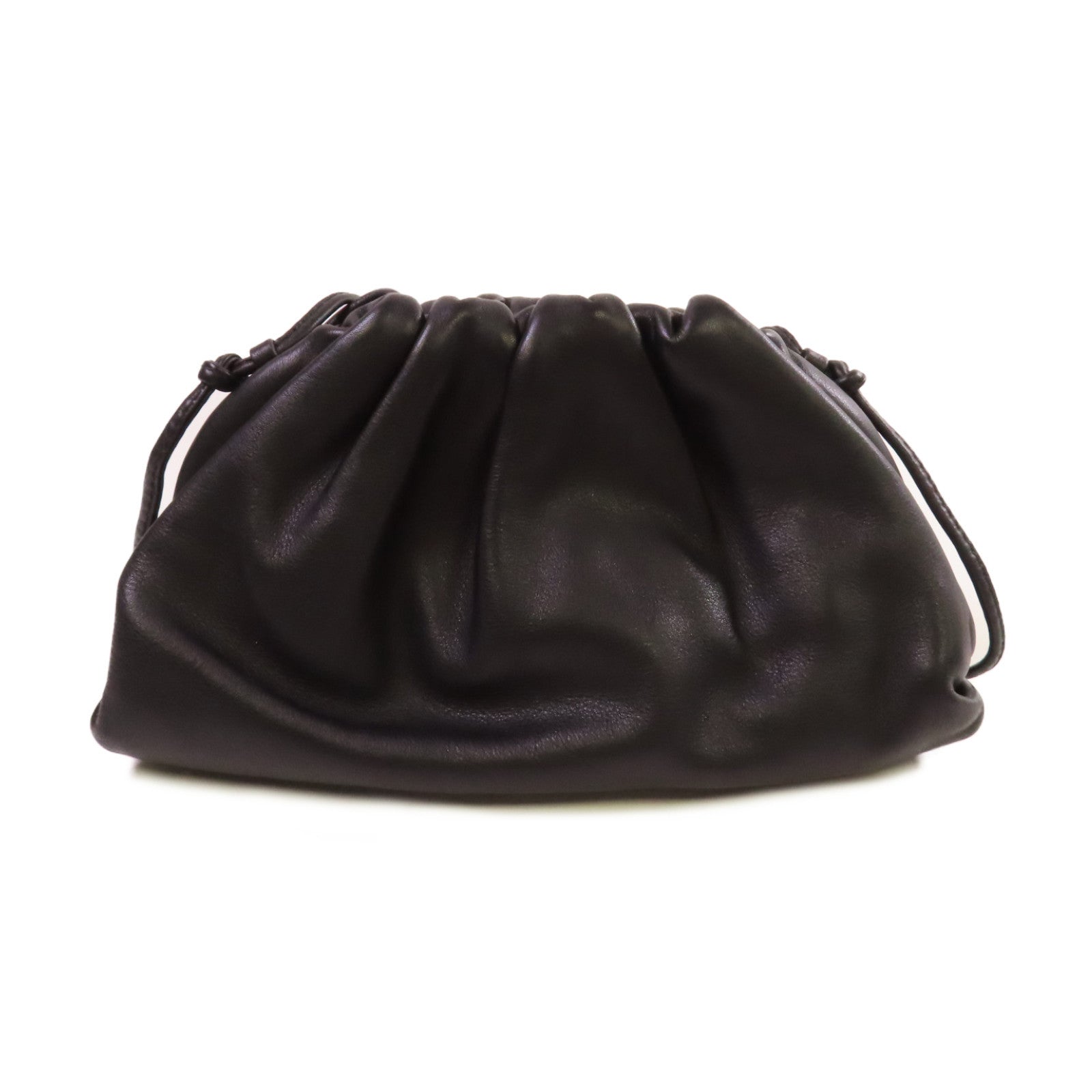 BOTTEGA VENETA 【激減優惠】牛皮皮革Mini Pouch Shoulder Bag肩背袋黑色