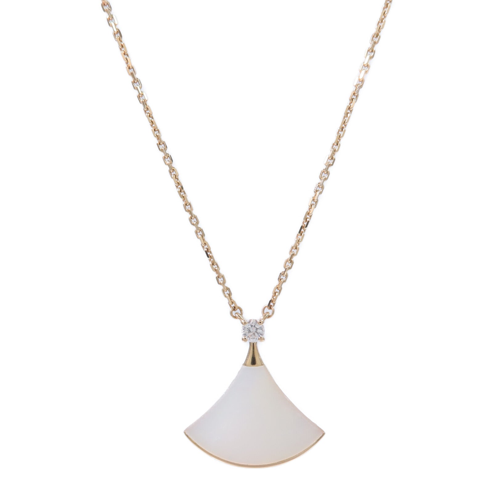 BVLGARI 18K玫瑰金Divas'Dream Necklace珍珠母貝項鍊