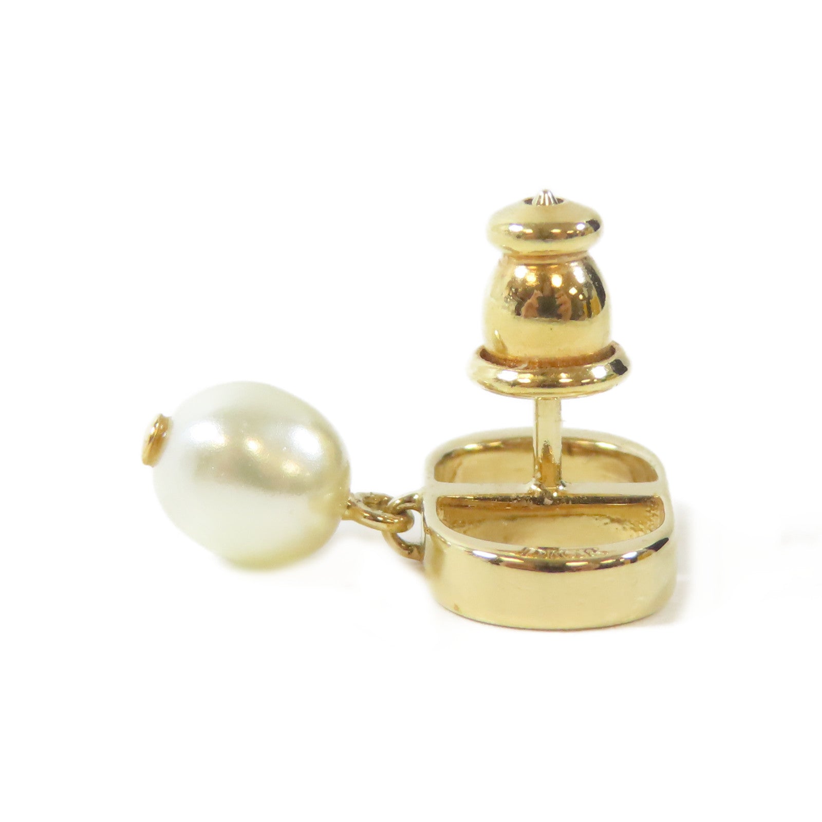 Dior 金屬Pierced Earring耳環金色