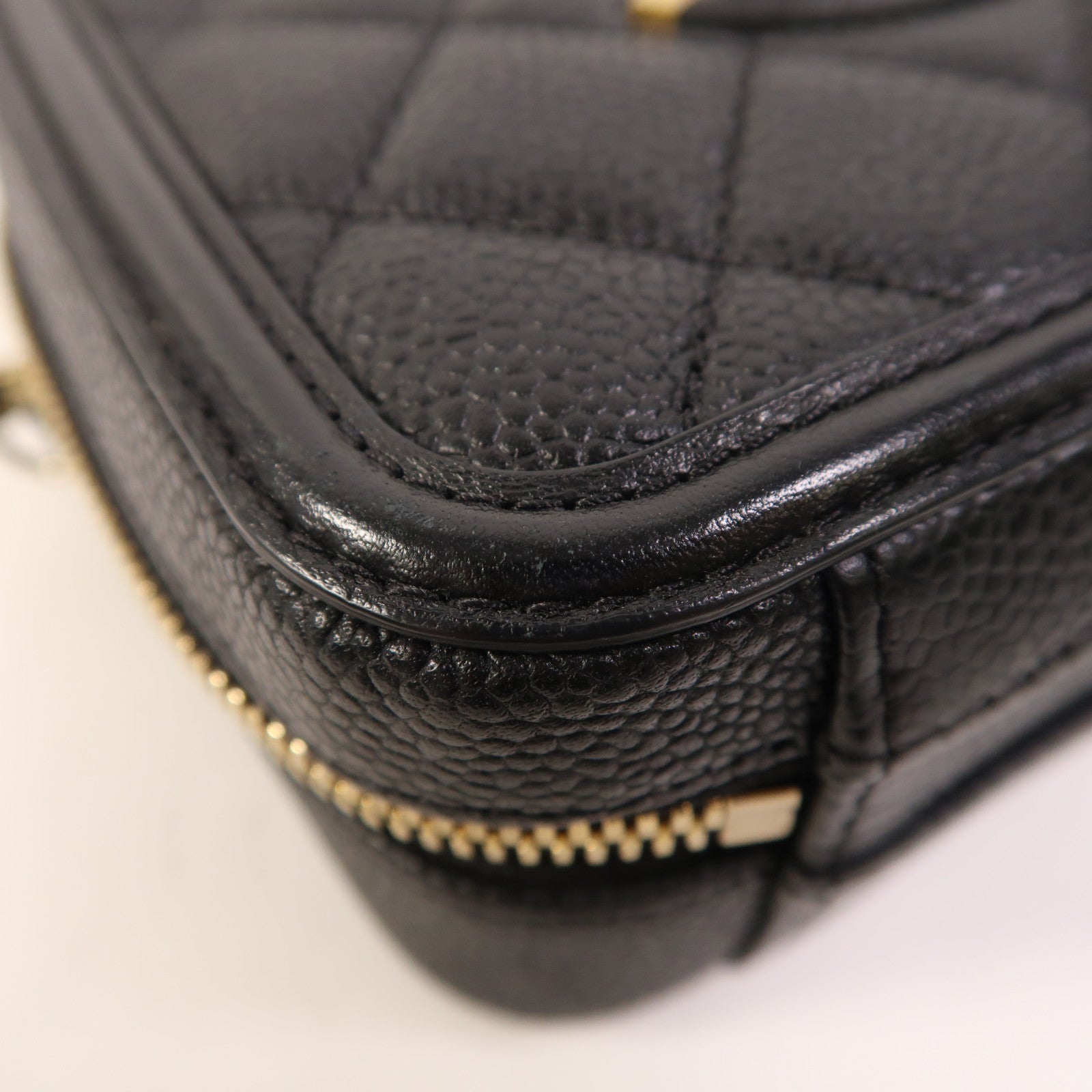 CHANEL 【激減優惠】牛皮皮革Vanity Case金扣手挽肩背兩用袋