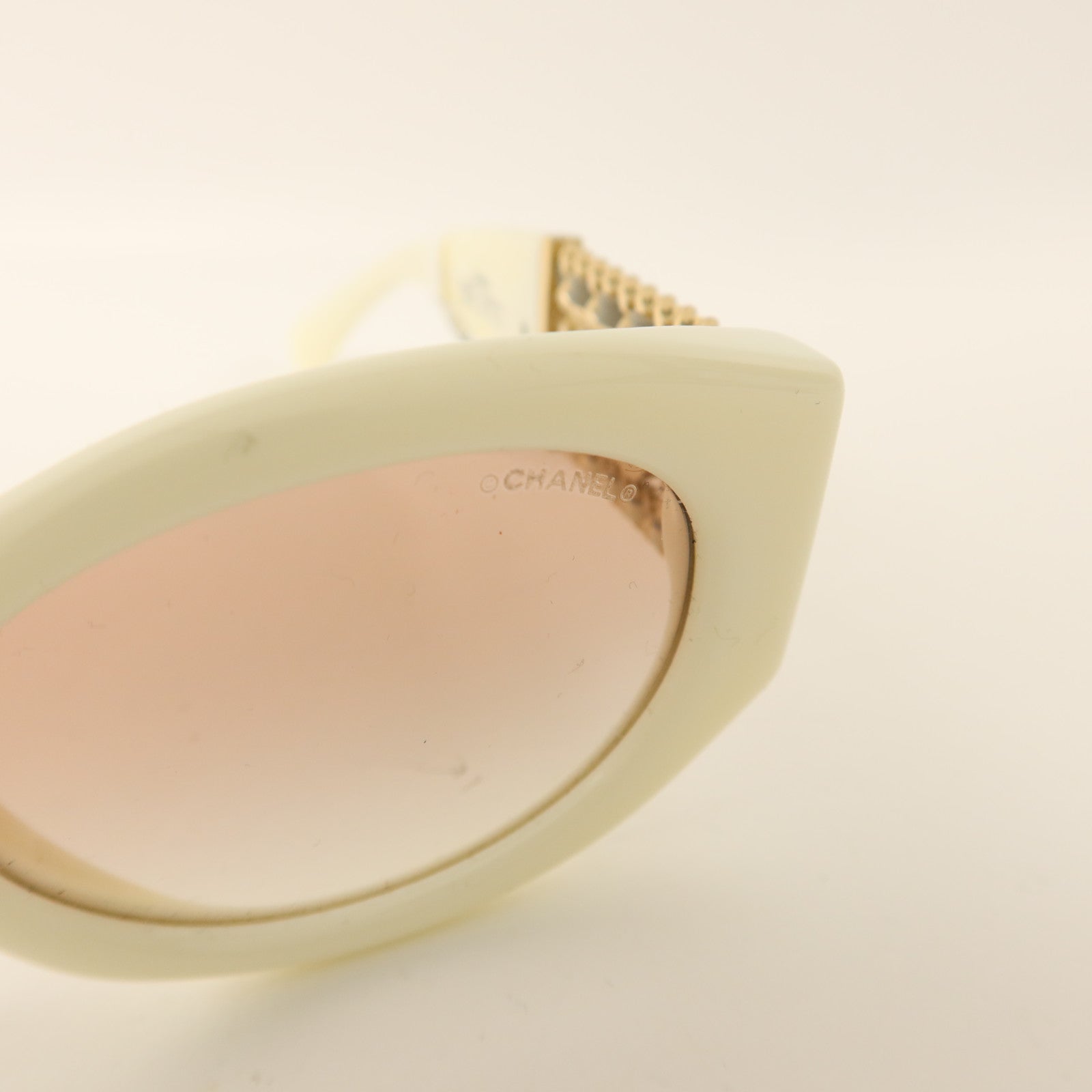 CHANEL PVC/金屬Oval Sunglasses太陽眼鏡