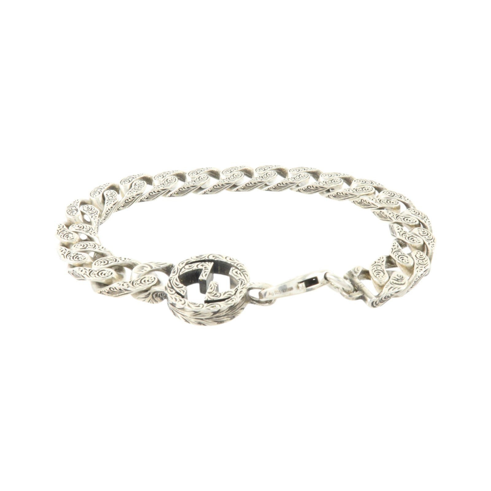 GUCCI 925純銀Interlocking Chain Bracelet手鏈