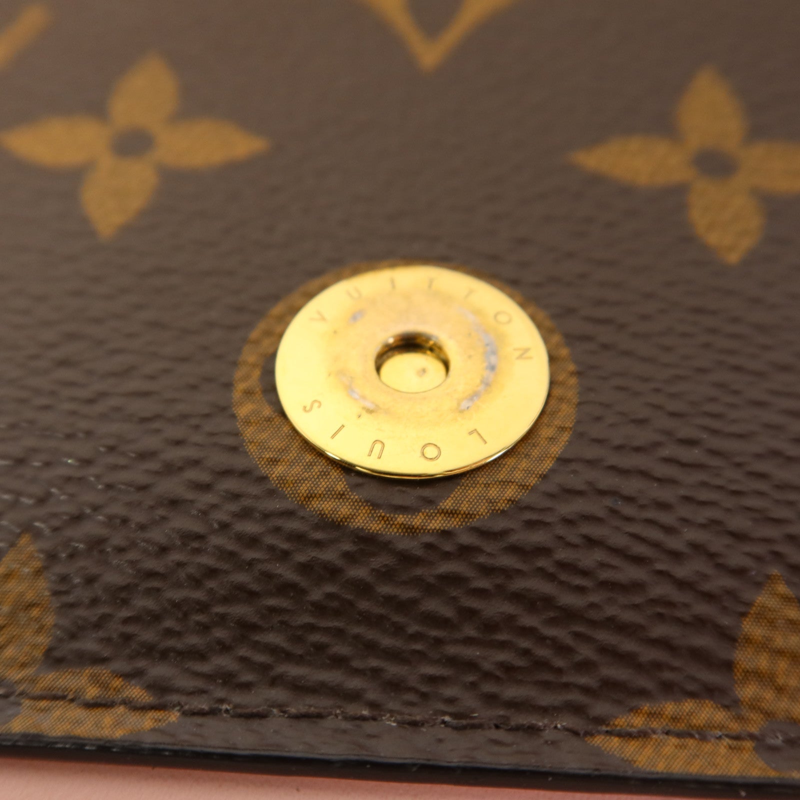 LOUIS VUITTON Monogram Flore Chain Wallet金扣鏈帶肩背袋