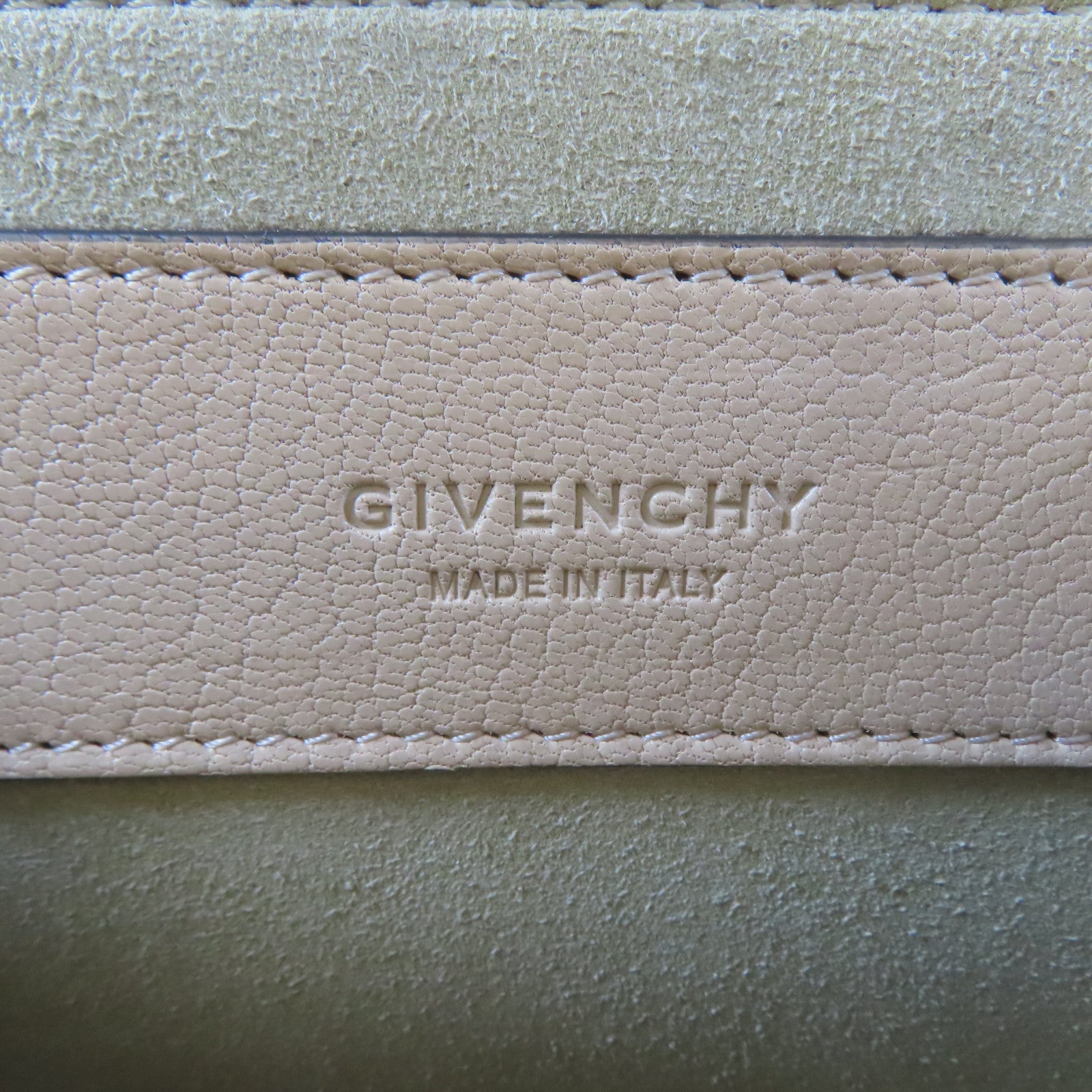 GIVENCHY 【激減優惠】牛皮皮革Shoulder Bag金扣手挽肩背兩用袋杏色