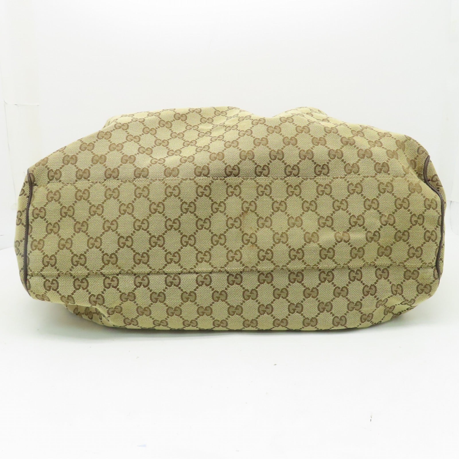 GUCCI 【激減優惠】帆布Shoulder Bag金扣肩背袋啡色