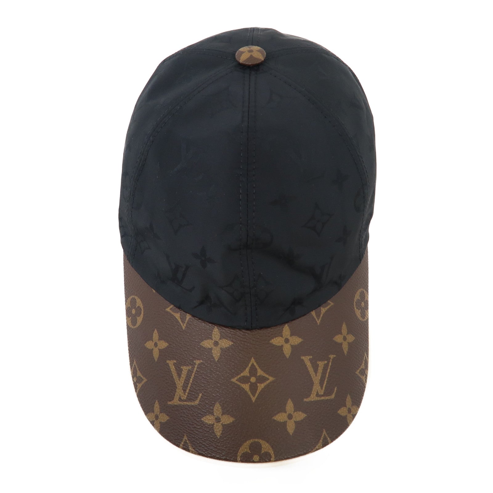 LOUIS VUITTON 皮革/Monogram Get Ready Cap M帽子黑色/啡色