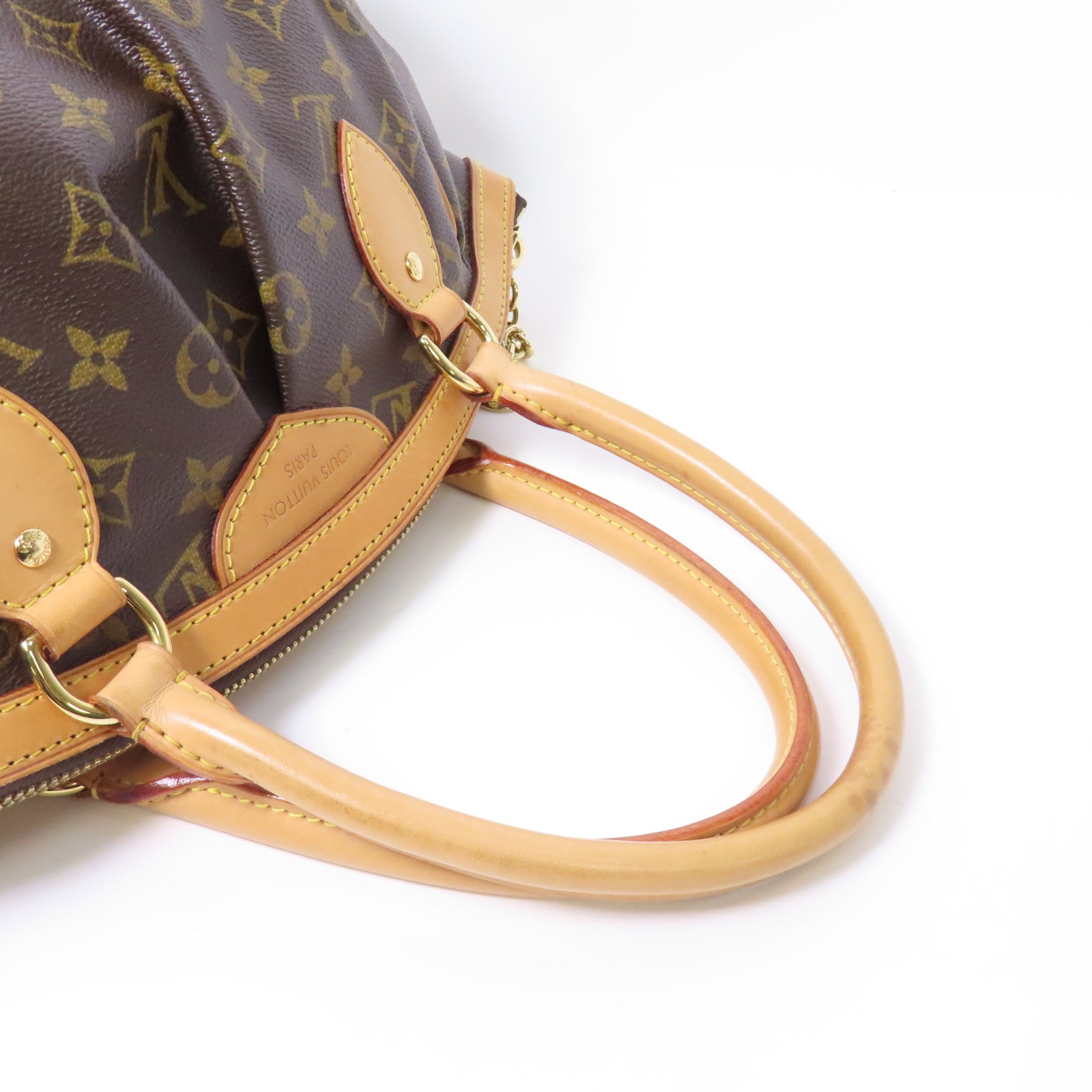 LOUIS VUITTON Monogram Tivoli PM金扣手挽袋啡色