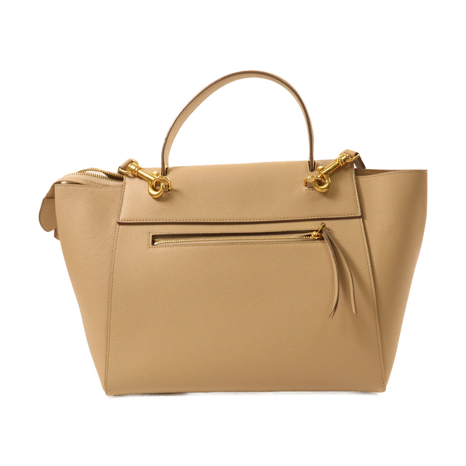 CELINE 羊皮皮革Belt Bag金扣手挽肩背兩用袋米色