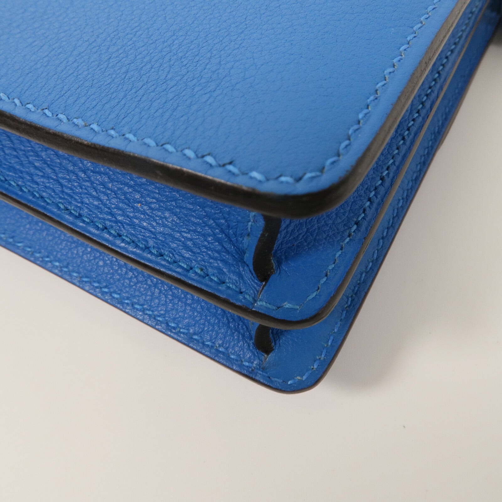 HERMES Evercolor皮革Roulis Mini肩背袋Blue Zanzibar