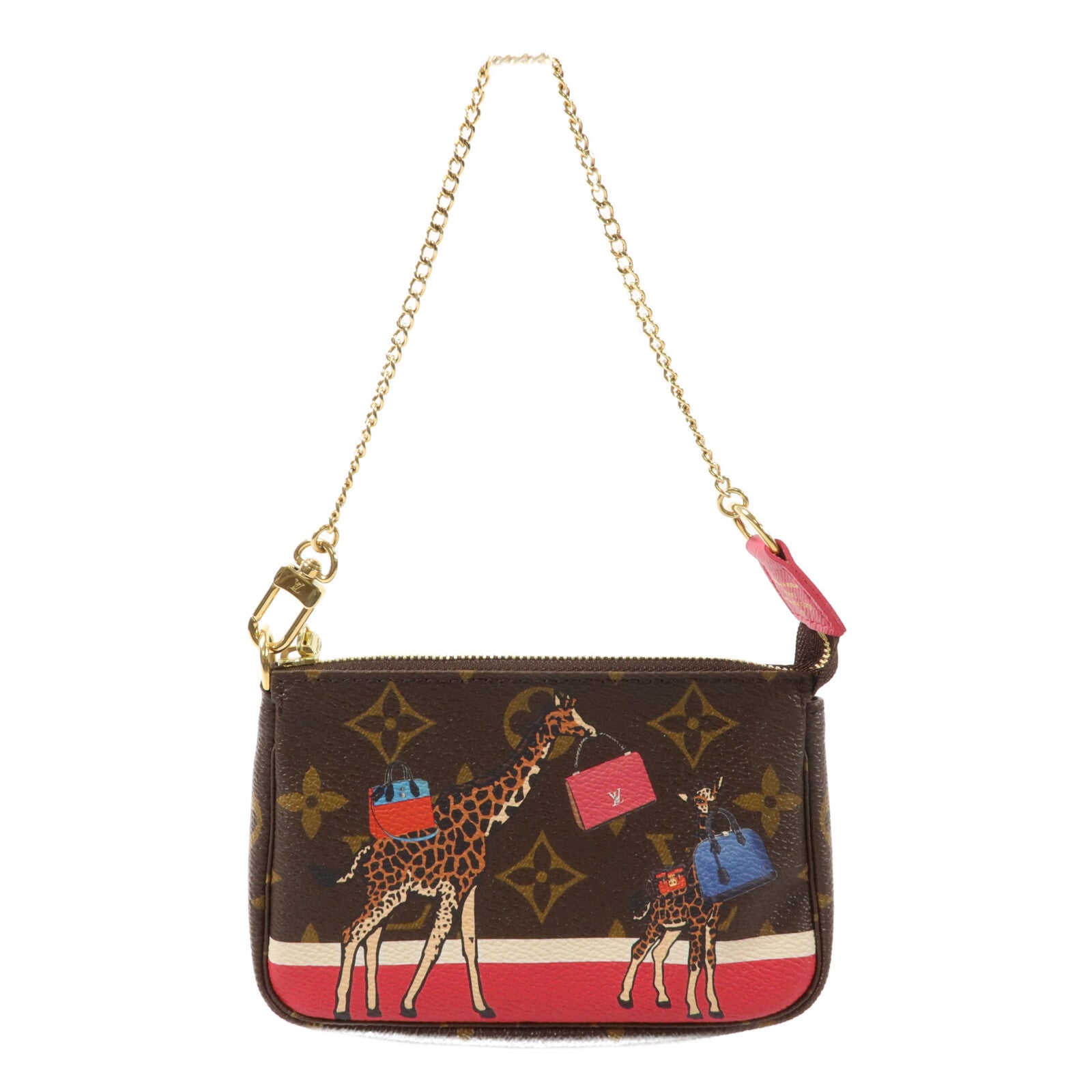 LOUIS VUITTON Monogram Mini Pochette Accessoires金扣手挽袋