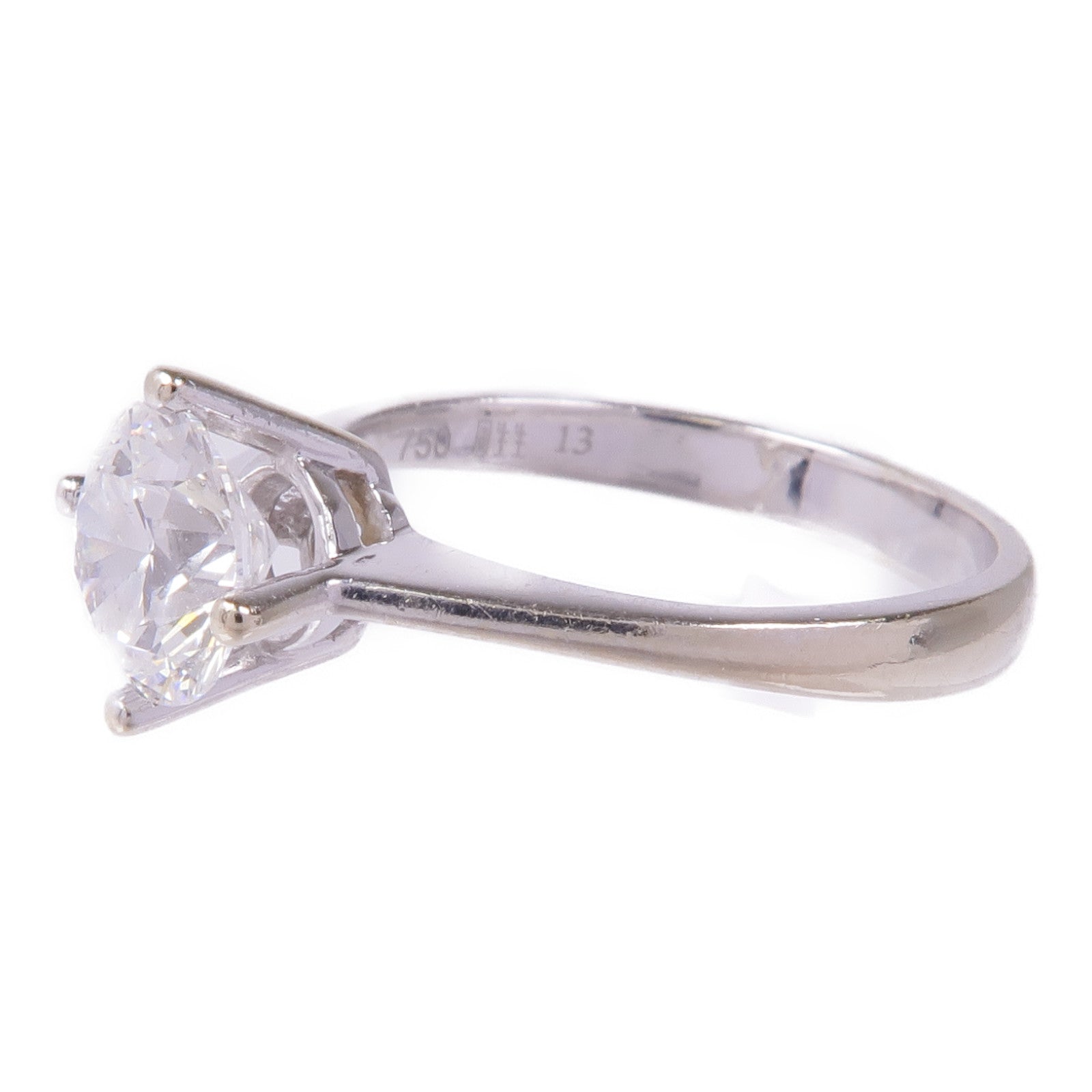 JEWELRY 【激減優惠】18K白金Diamond Ring鑽石戒指US#4.75