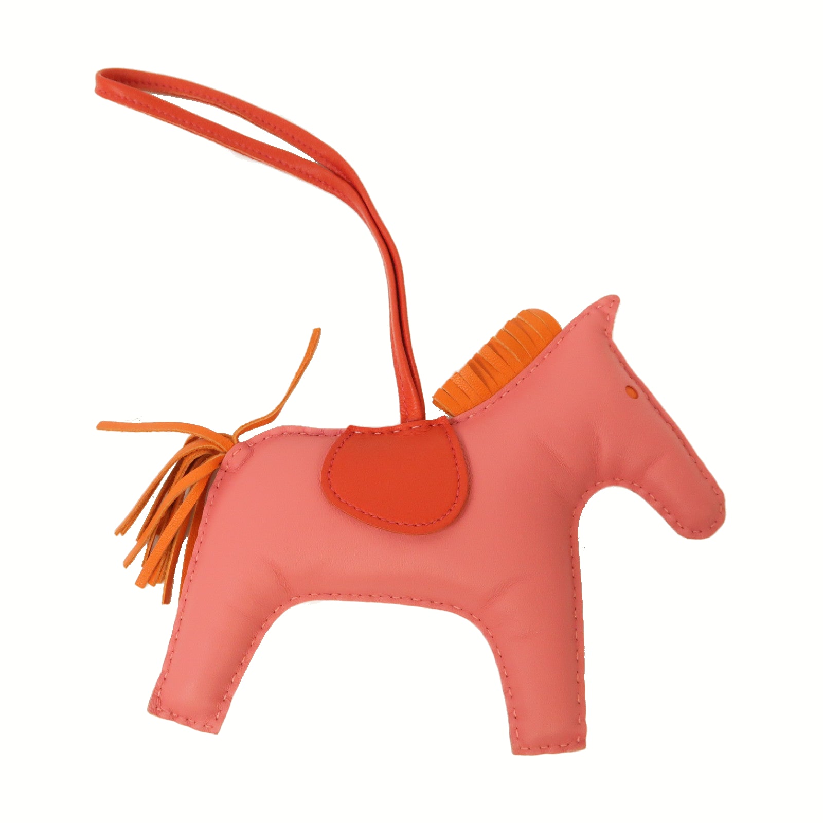 HERMES Swift皮革Rodeo GM掛飾Rose Azalee/粉紅色