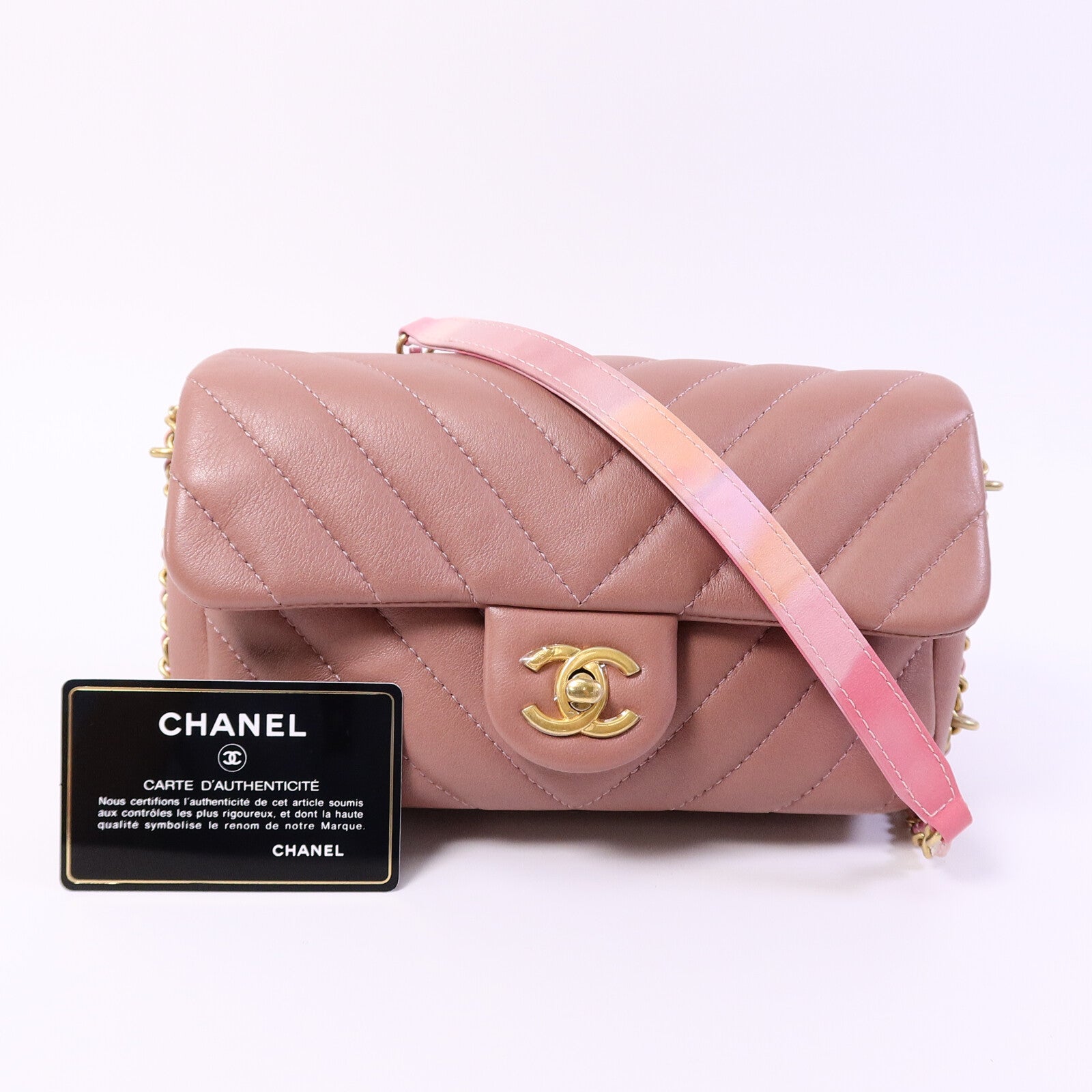 CHANEL 羊皮皮革Chain shoulder鏈帶肩背袋