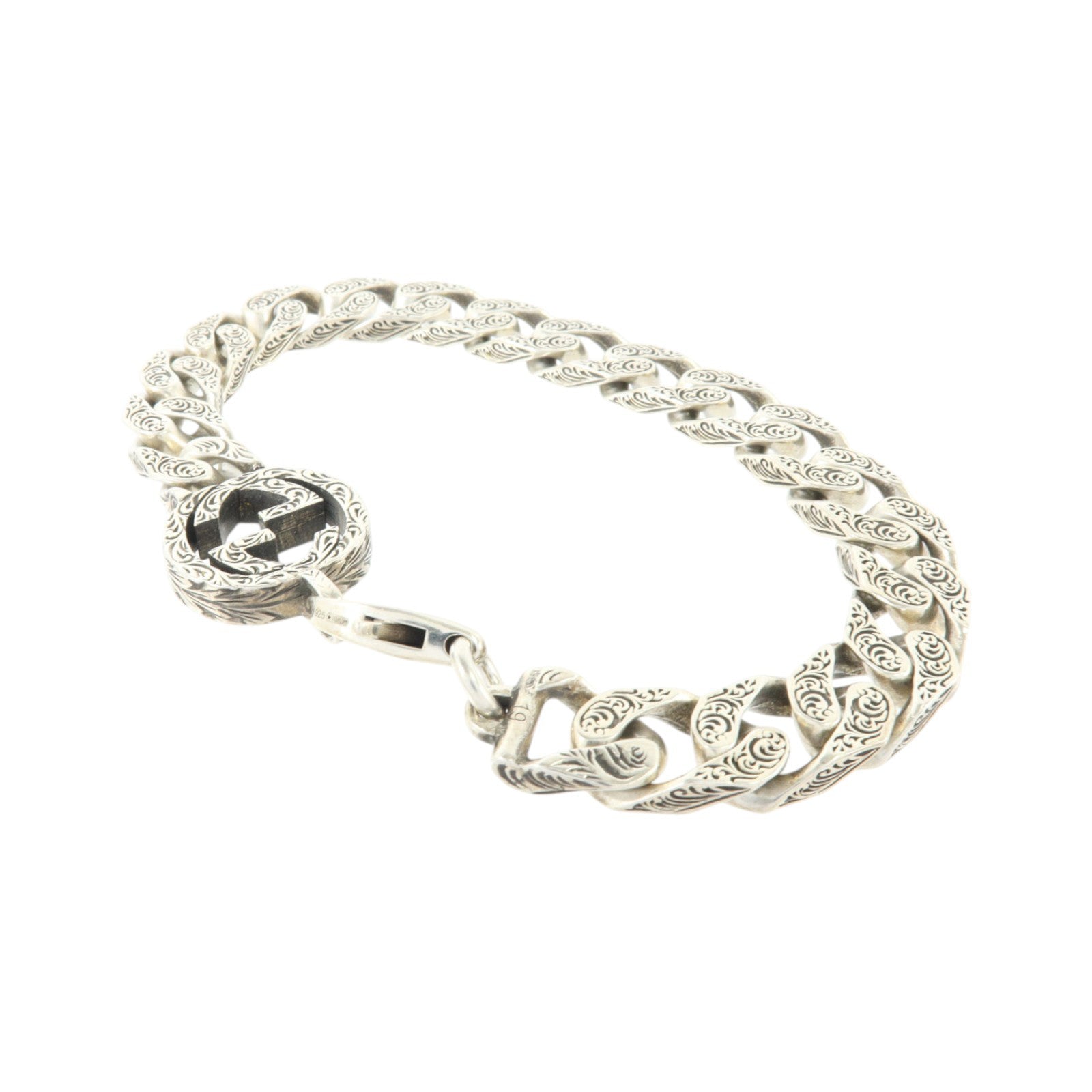 GUCCI 925純銀Interlocking Chain Bracelet手鏈