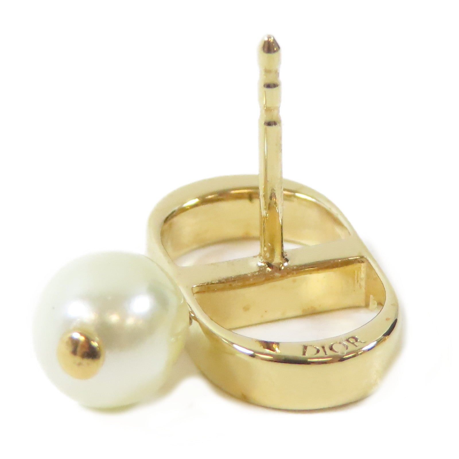 Dior 金屬Pierced Earring耳環金色