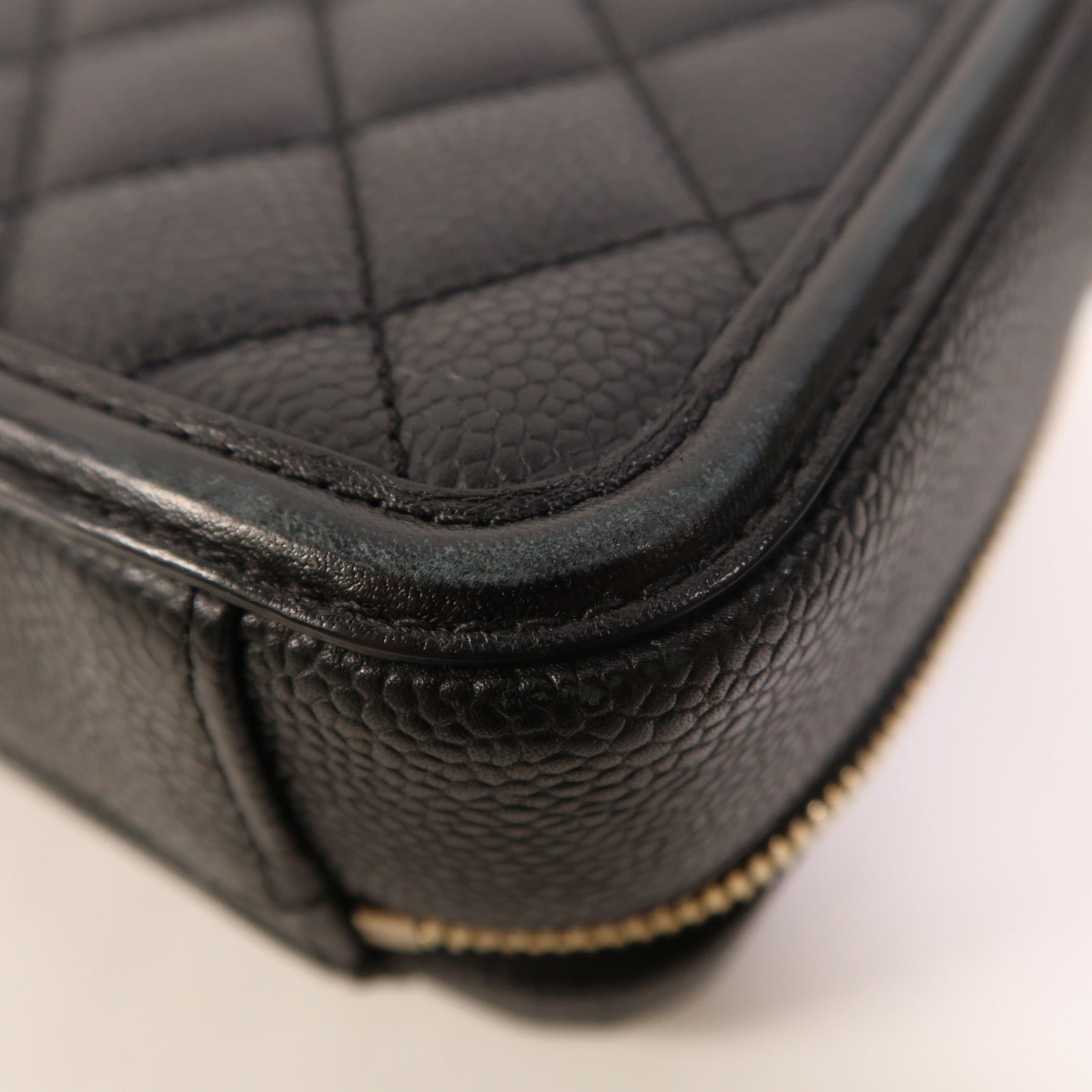 CHANEL 【激減優惠】牛皮皮革Vanity Case金扣手挽肩背兩用袋