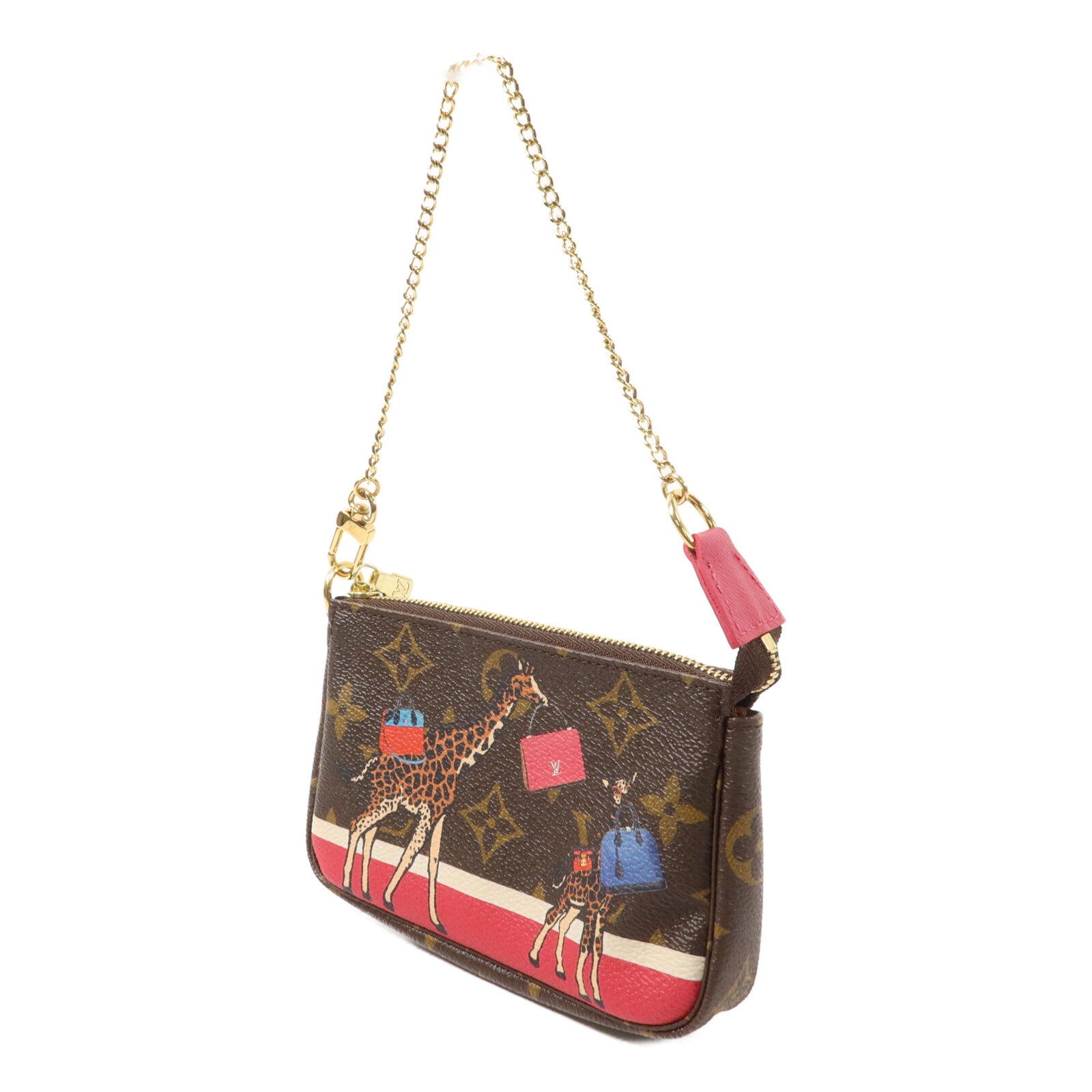 LOUIS VUITTON Monogram Mini Pochette Accessoires金扣手挽袋