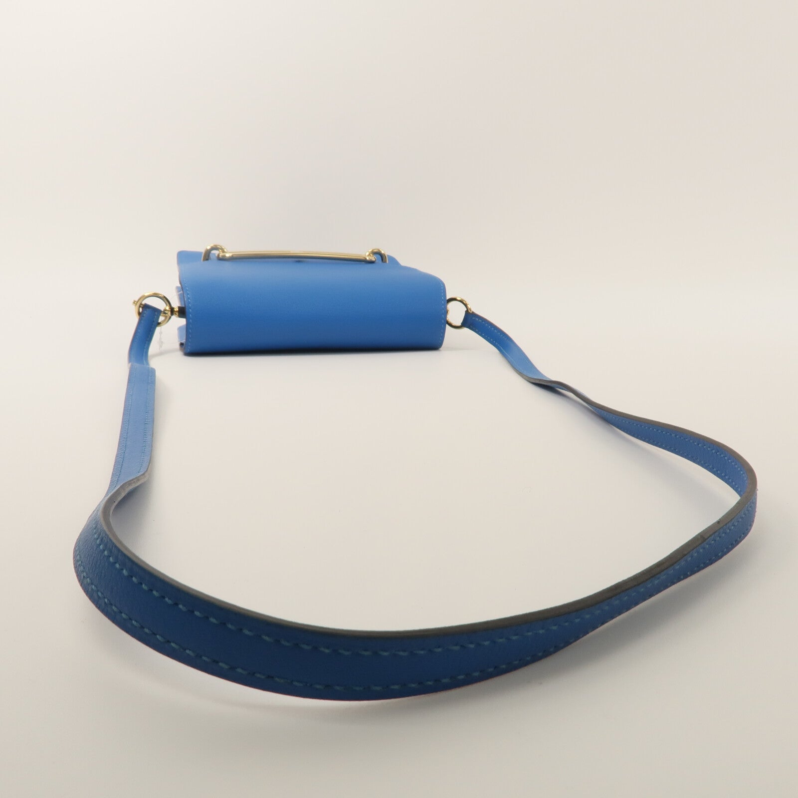 HERMES Evercolor皮革Roulis Mini肩背袋Blue Zanzibar