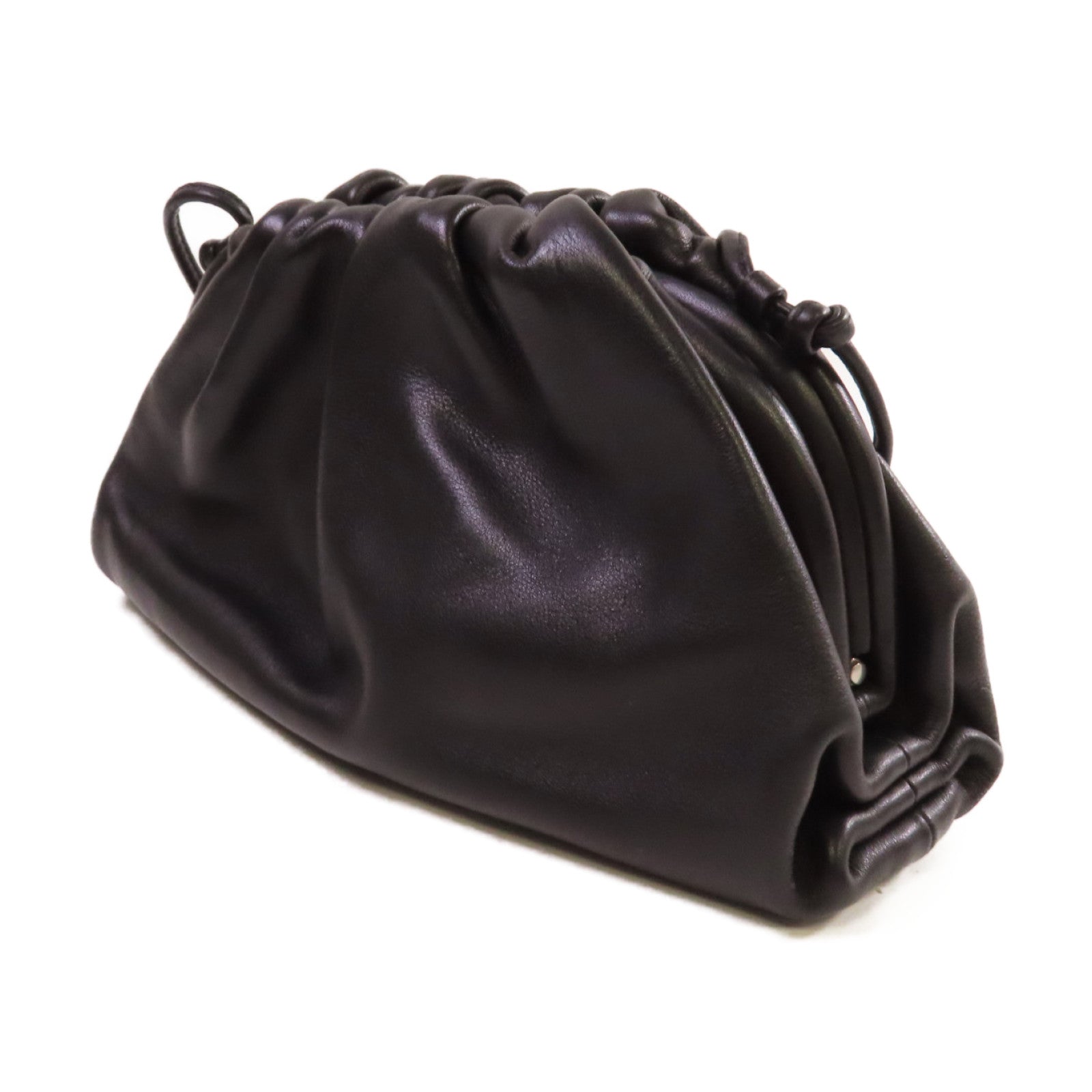 BOTTEGA VENETA 【激減優惠】牛皮皮革Mini Pouch Shoulder Bag肩背袋黑色