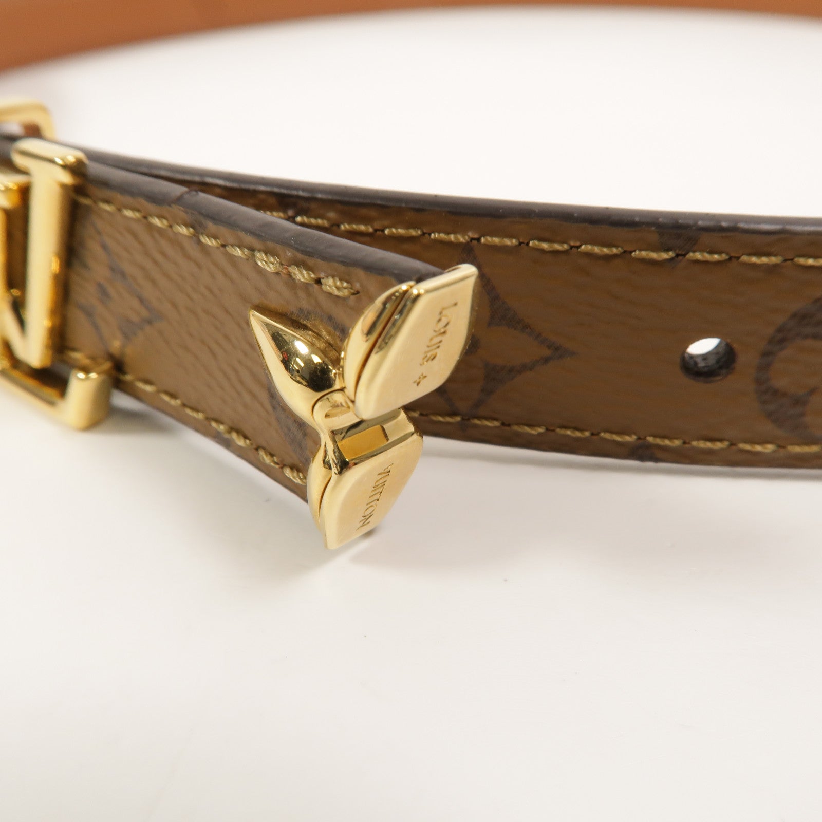 LOUIS VUITTON Monogram Pretty LV 32MM Reversible Belt皮帶