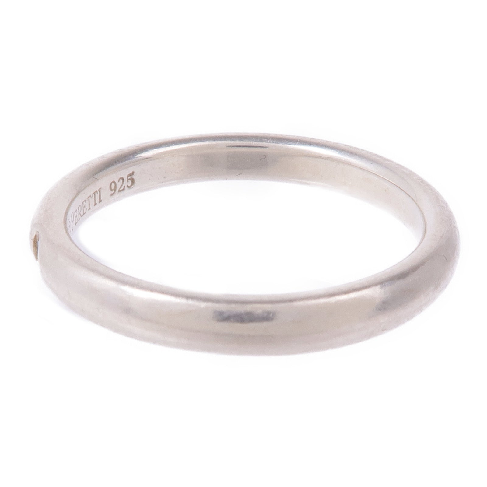 TIFFANY＆CO 925純銀Elsa Peretti Band Diamond Ring鑽石戒指US#7