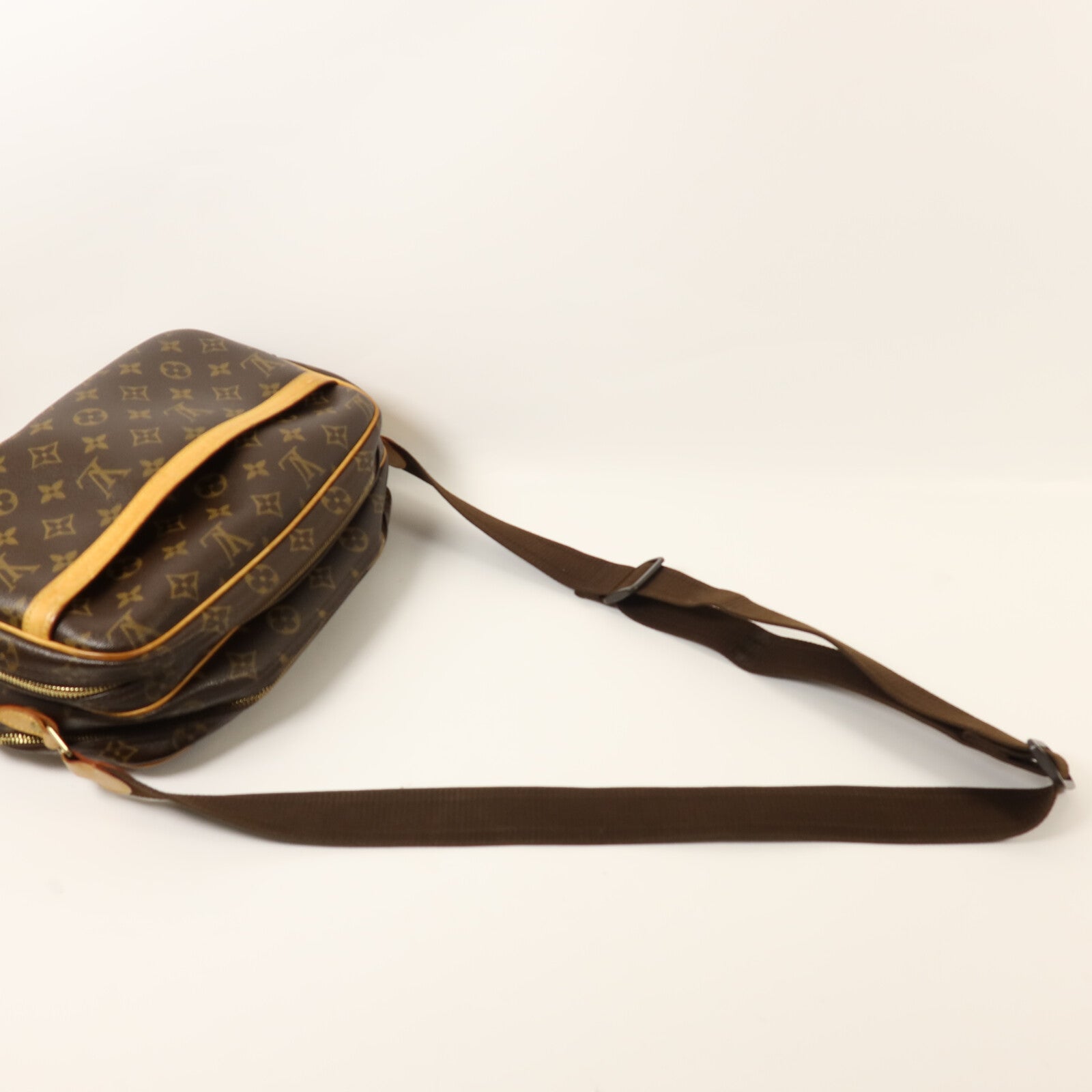 LOUIS VUITTON Monogram Reporter PM金扣肩背袋