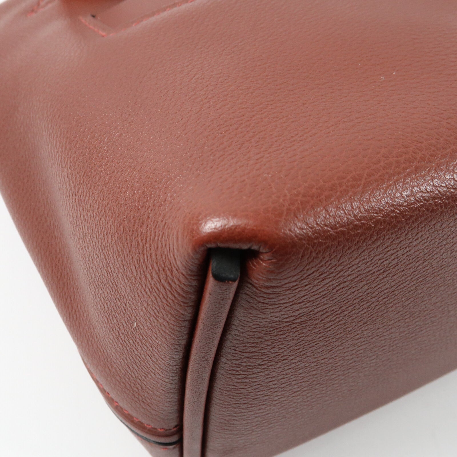 HERMES Evercolor皮革24/24 Mini銀扣手挽肩背兩用袋Rougeh