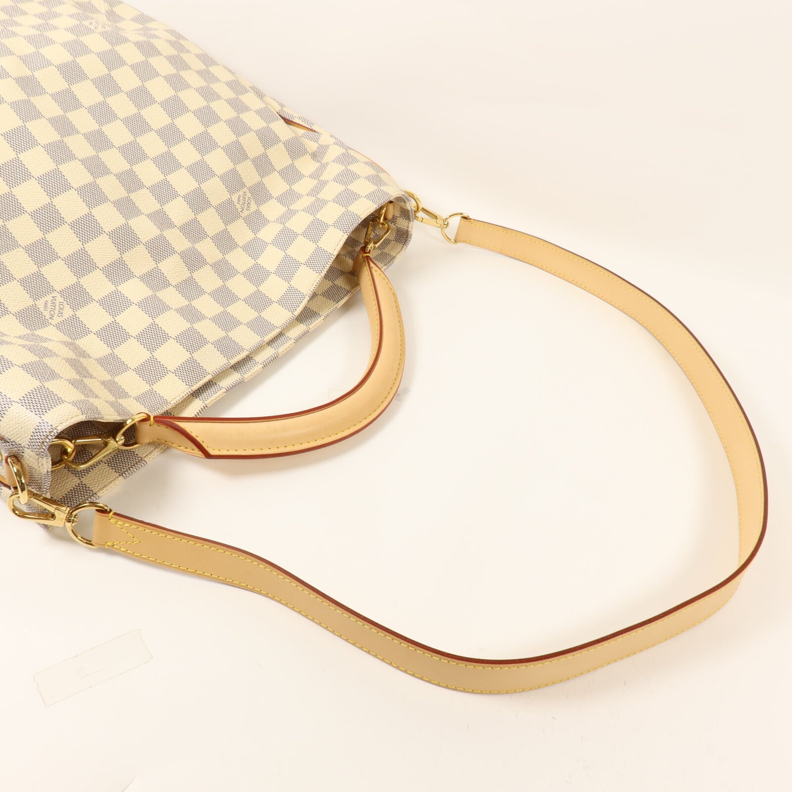 LOUIS VUITTON Damier Azur Soffi手挽肩背兩用袋
