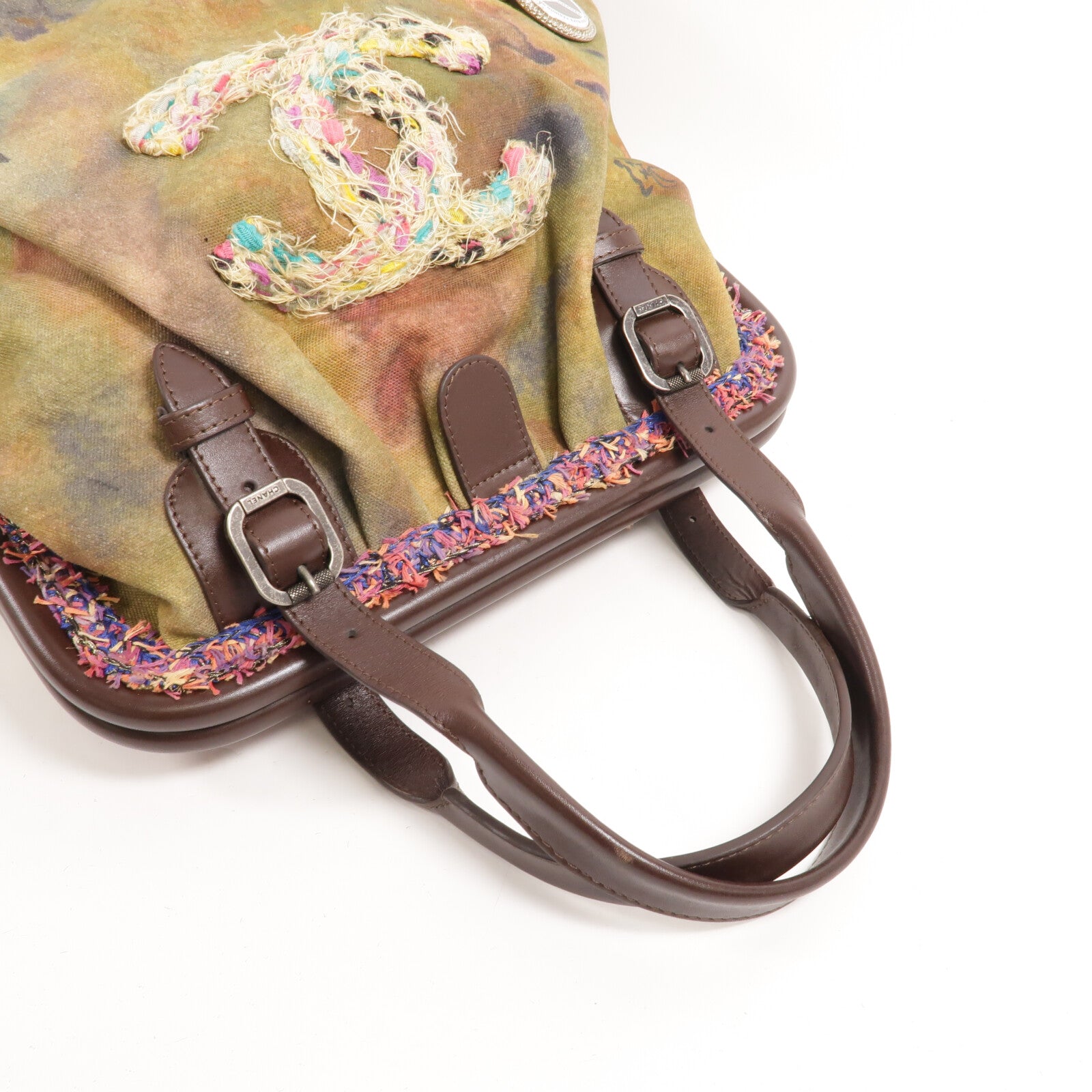 CHANEL 帆布Graffiti Bowling Handbag手挽袋