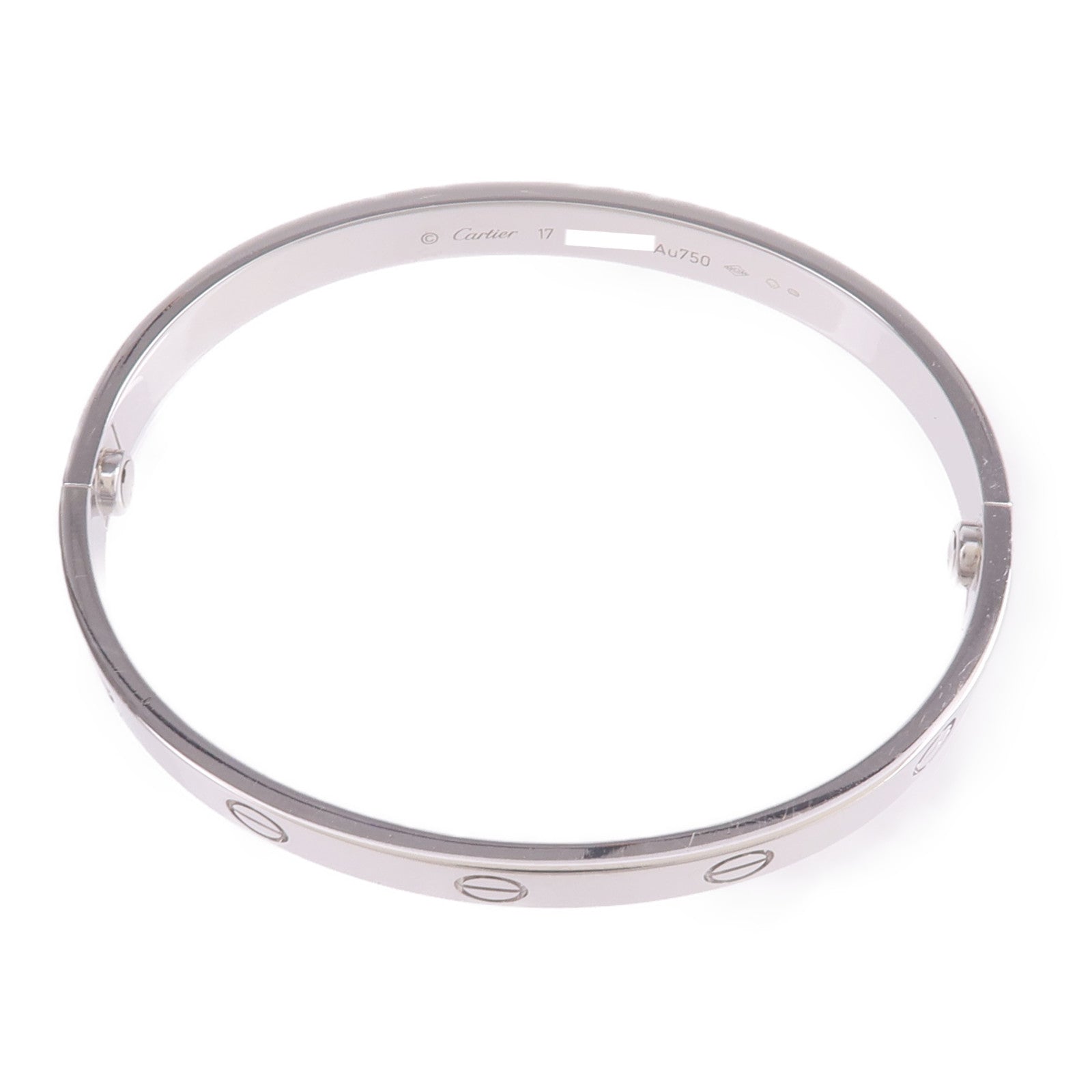 CARTIER 18K白金Love Bangle手鐲Cartier#17