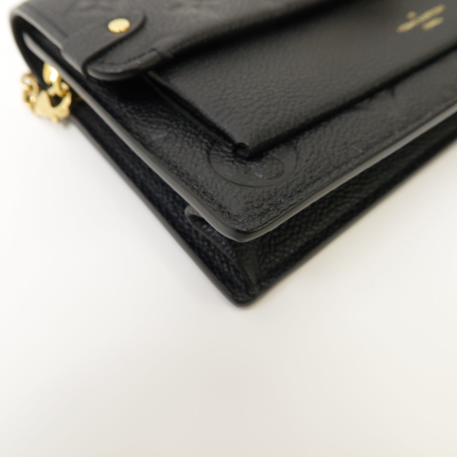 LOUIS VUITTON Monogram Empreinte Vavin金扣鏈帶肩背袋黒色