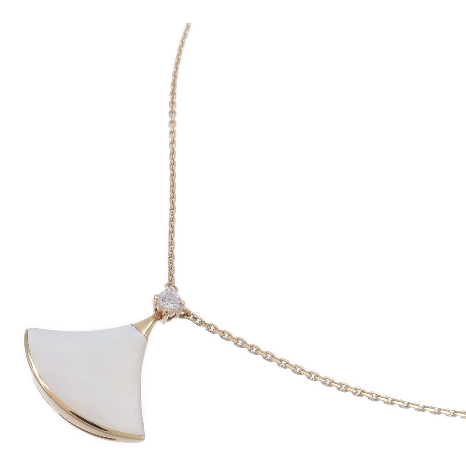 BVLGARI 18K玫瑰金Divas'Dream Necklace珍珠母貝項鍊