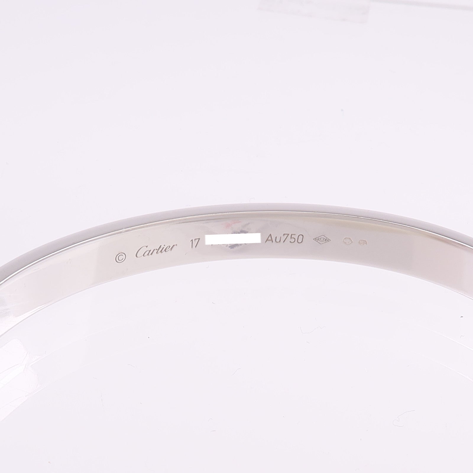 CARTIER 18K白金Love Bangle手鐲Cartier#17