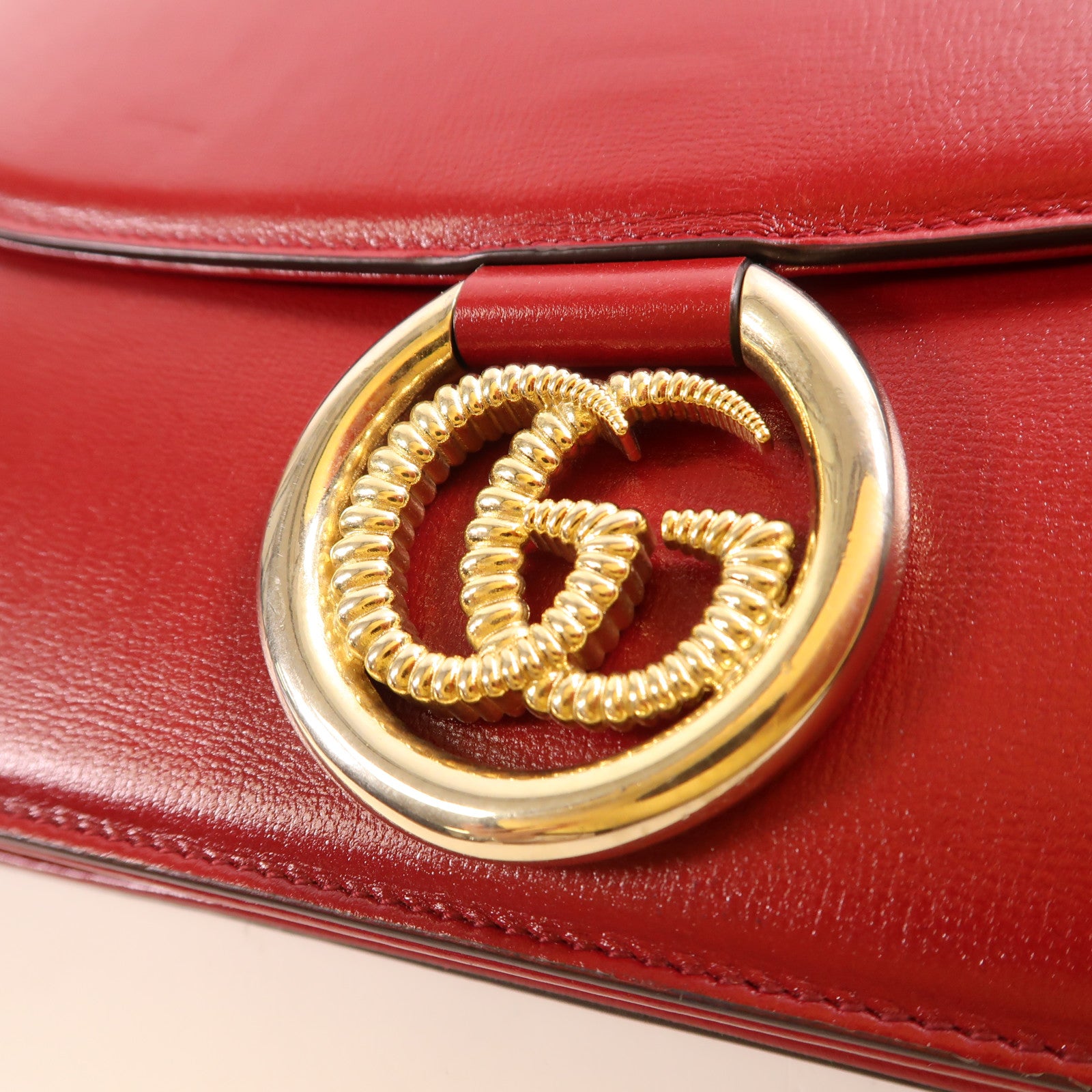 GUCCI 【激減優惠】牛皮皮革Shoulder Bag金扣肩背袋