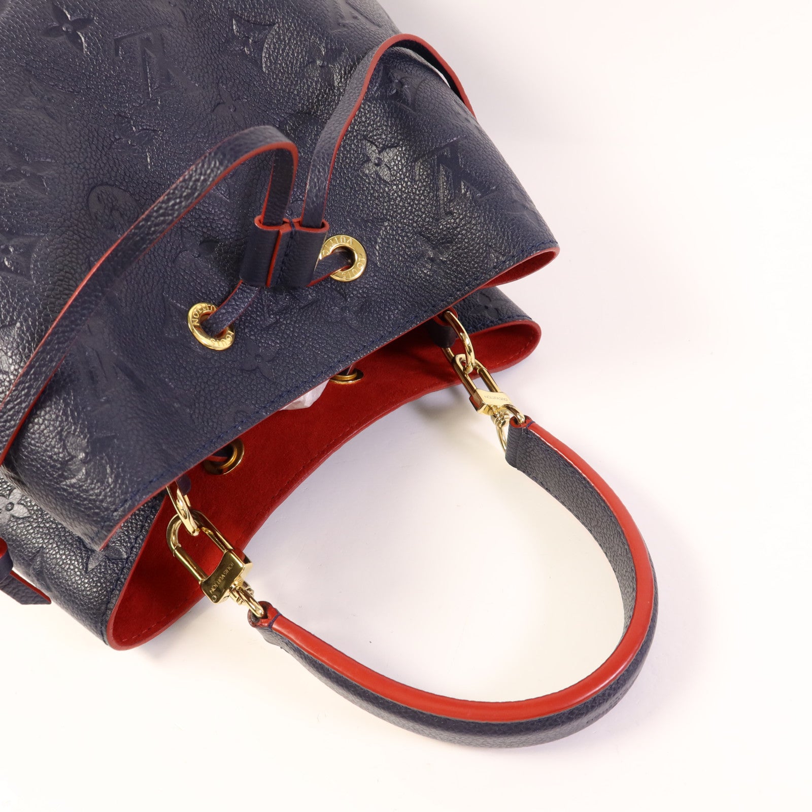 LOUIS VUITTON Monogram Empreinte Neo Noe MM金扣手挽肩背兩用袋