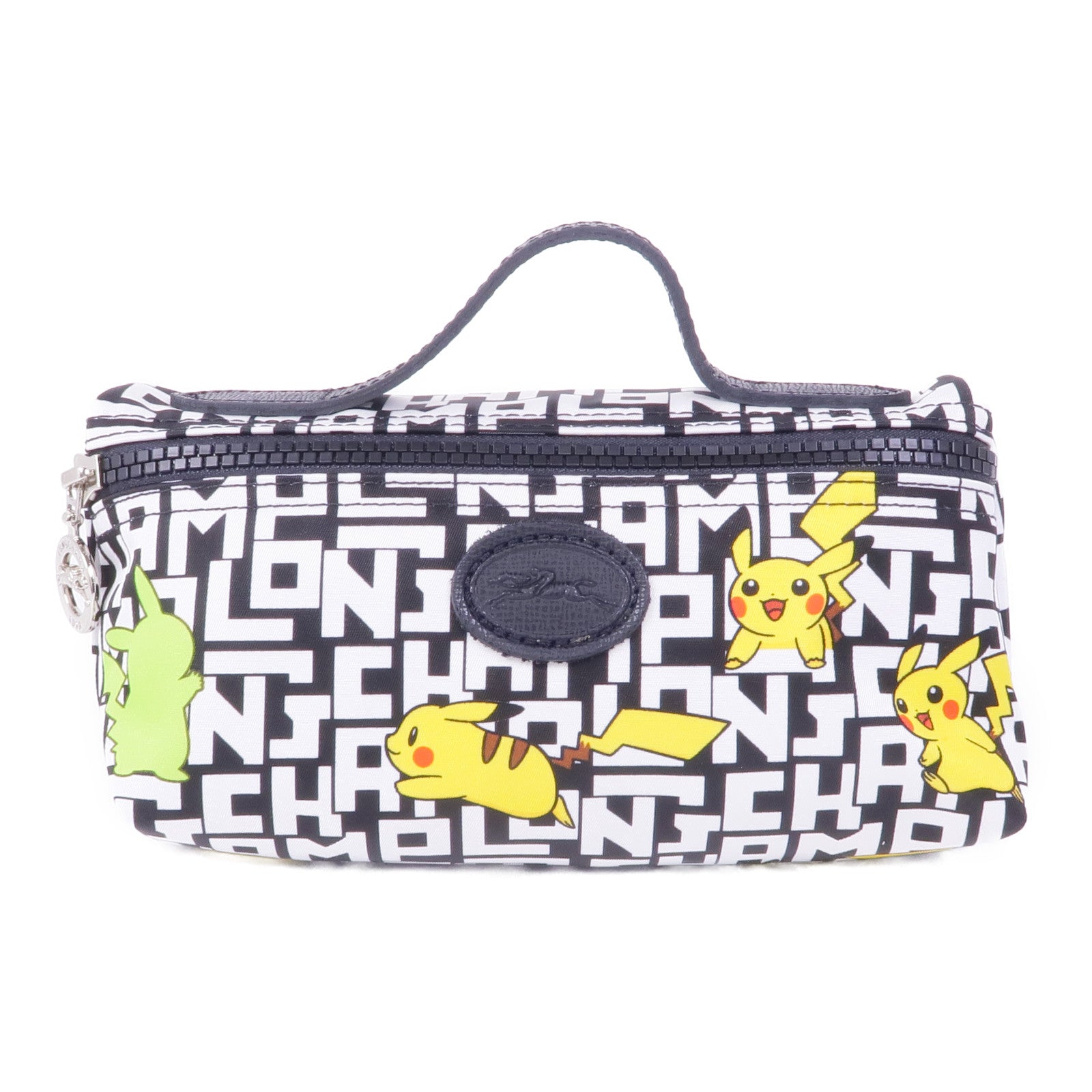 Longchamp 尼龍Pokemon Pouch銀扣手拿包
