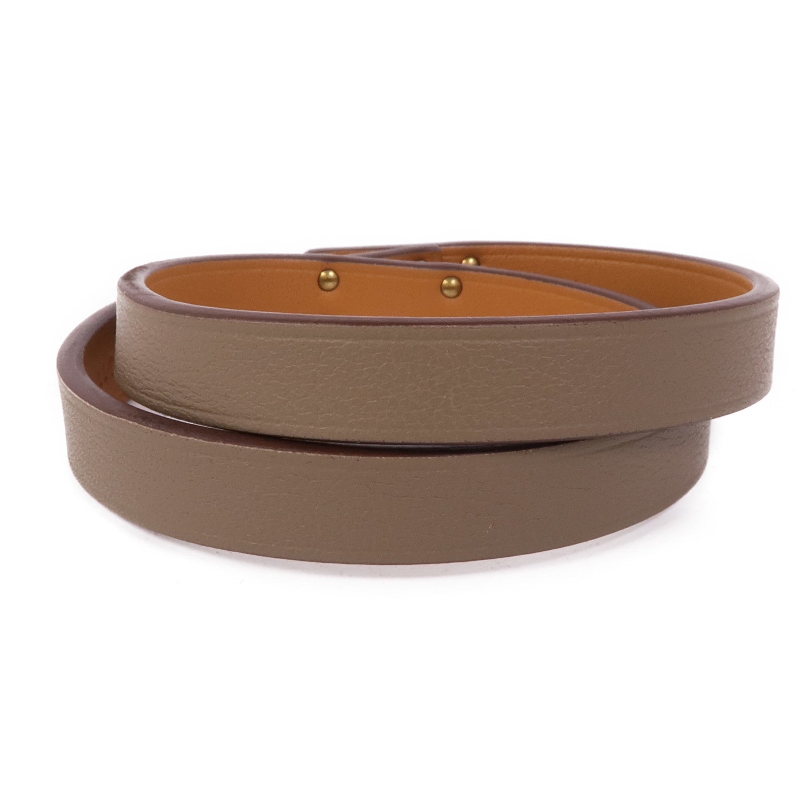 HERMES Swift皮革Mini Kelly Bracelet手鐲Etoupe