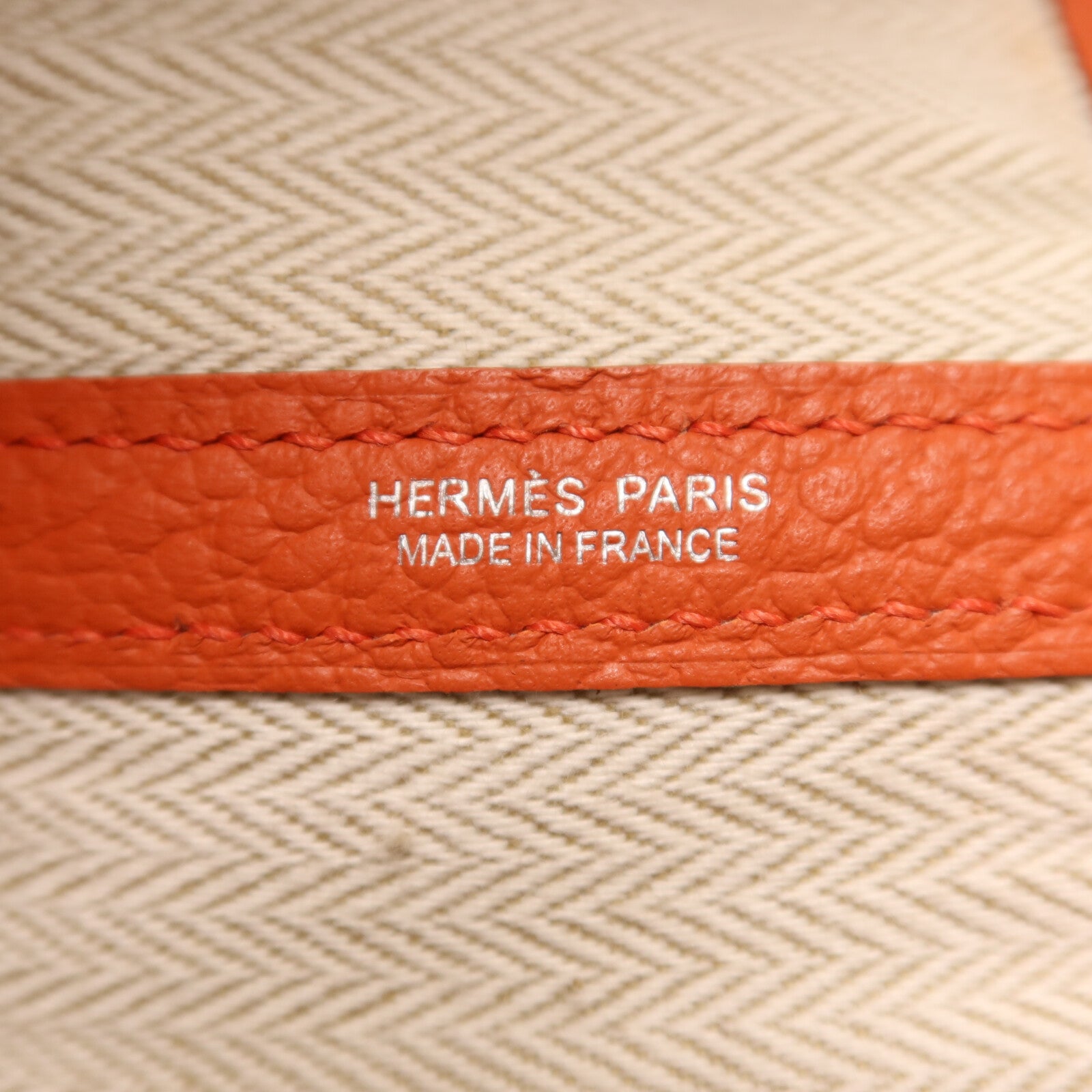 HERMES Negonda皮革Garden Party PM手挽袋Feu