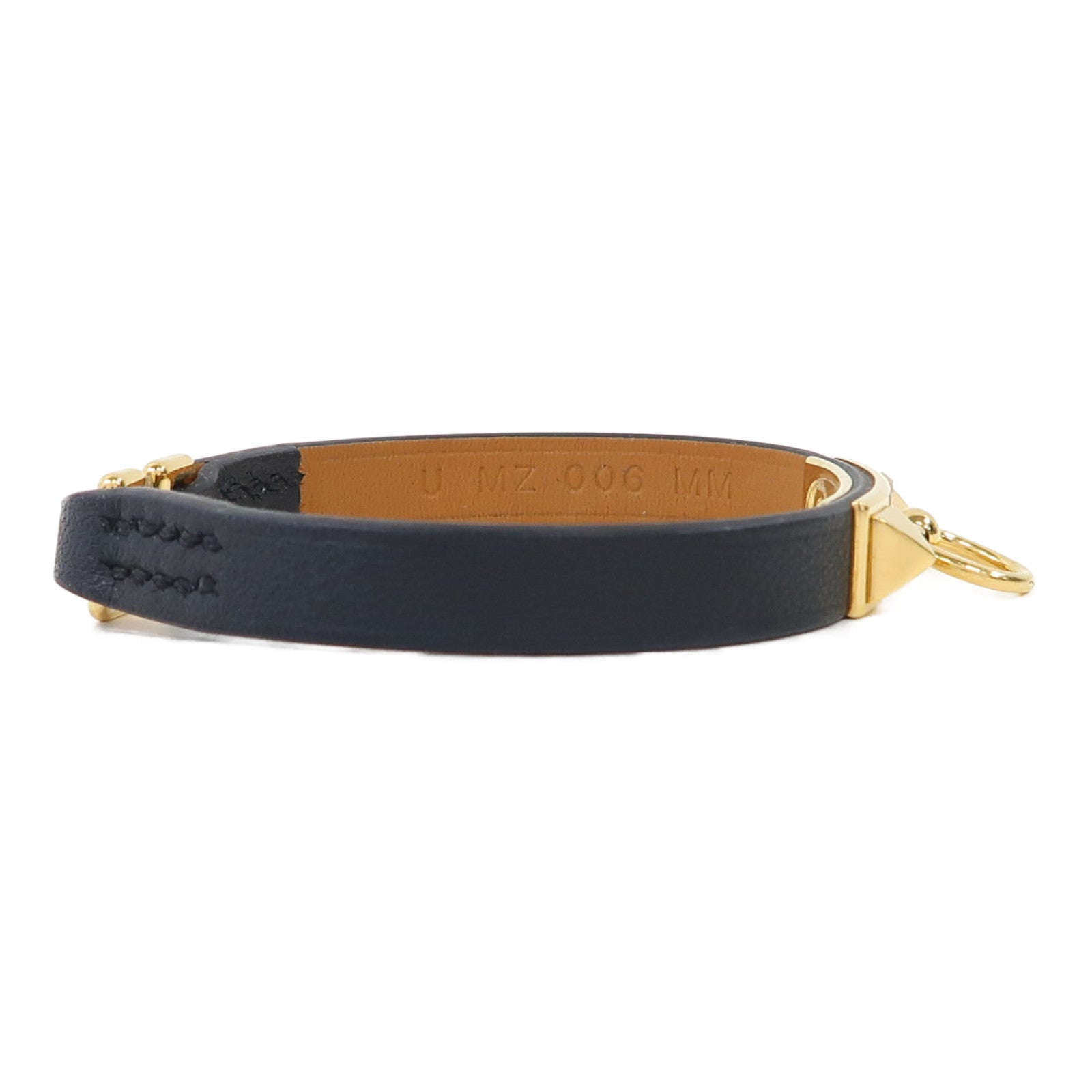 HERMES Swift皮革Rivale Mini Bracelet手鐲黑色