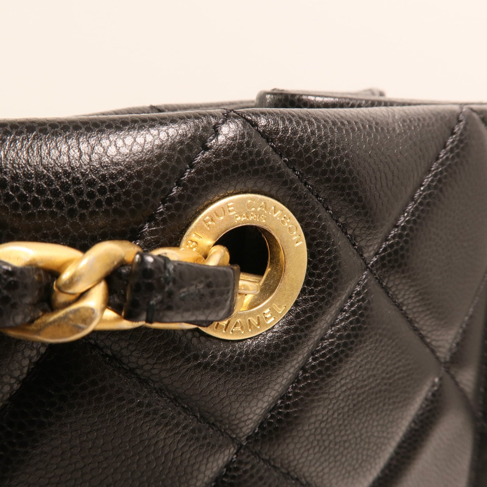 CHANEL 牛皮皮革Quilted Timeless CC Chain Tote金扣鏈帶肩背袋
