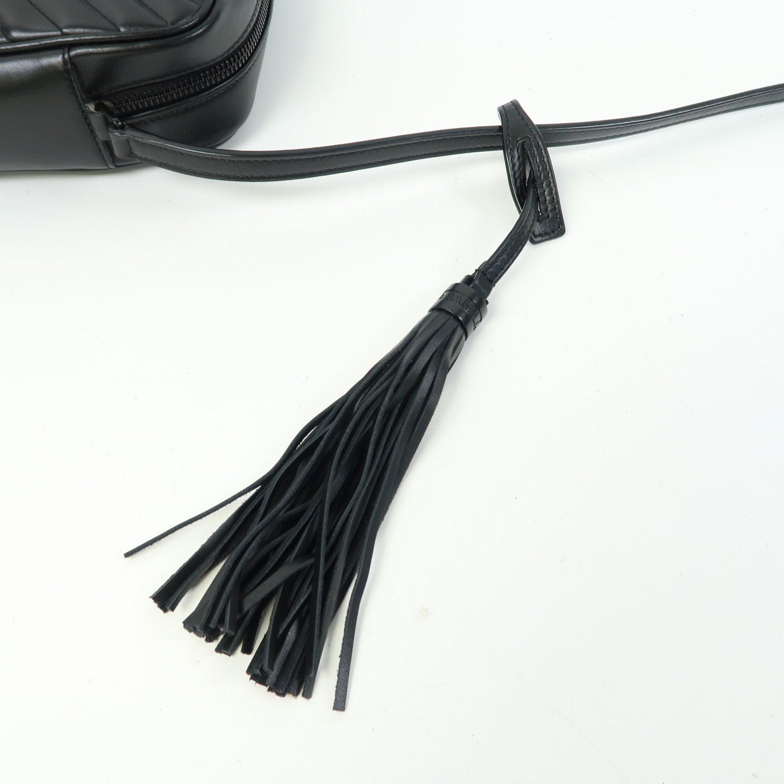 SAINT LAURENT 牛皮皮革Lou Camera肩背袋黑色