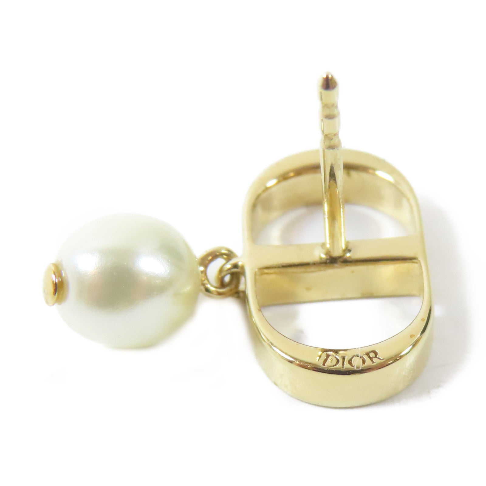 Dior 金屬Pierced Earring耳環金色